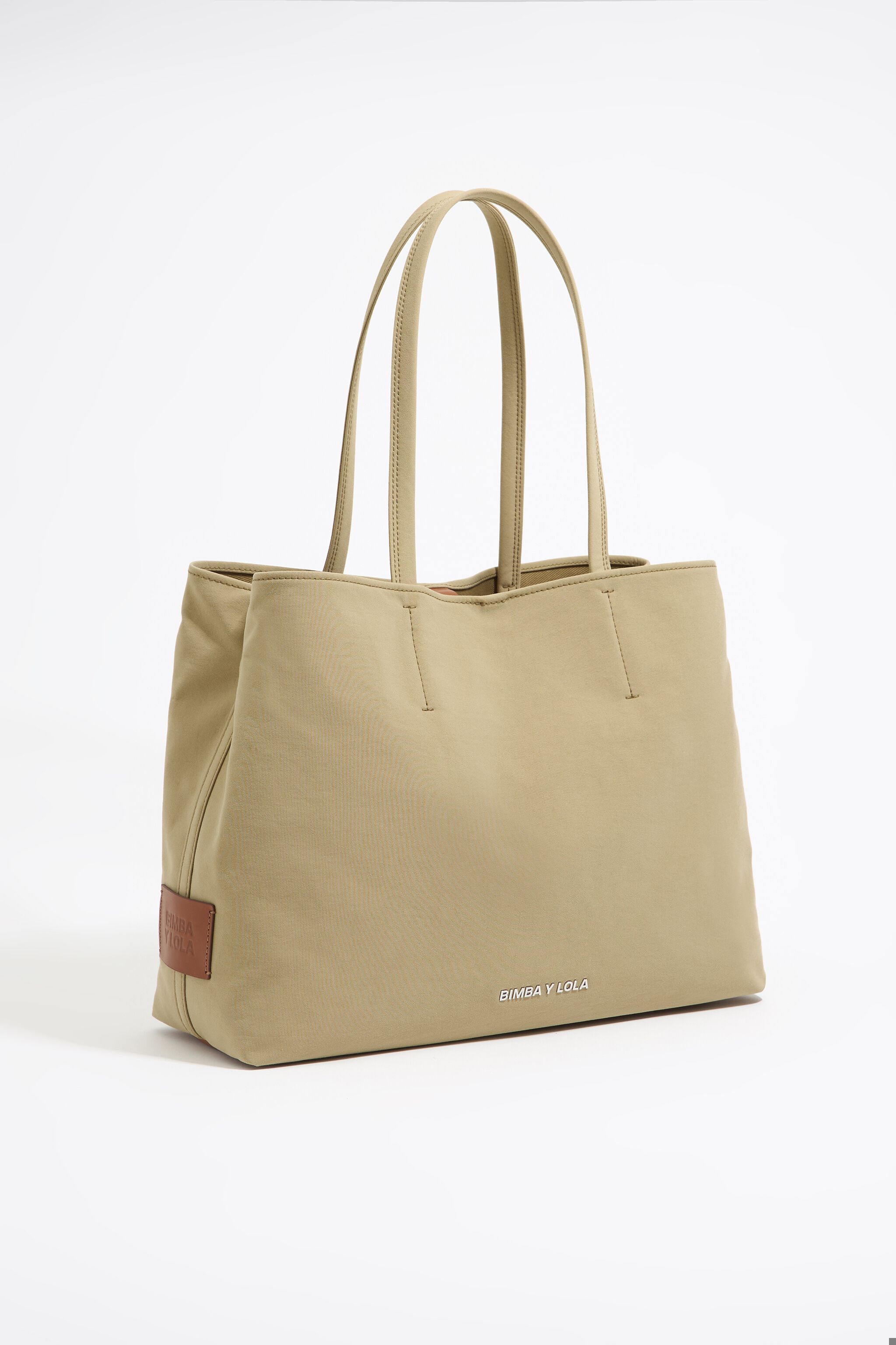 Bolso shopper Chihuahua grande gabardina natural