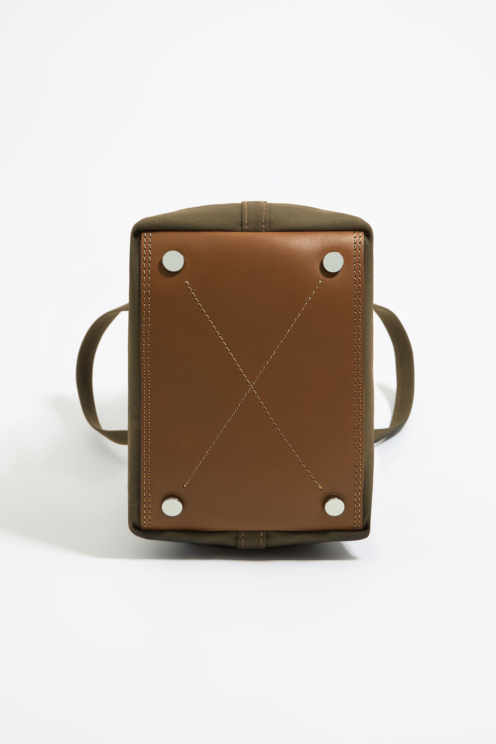 Small olive gabardine Chihuahua bag