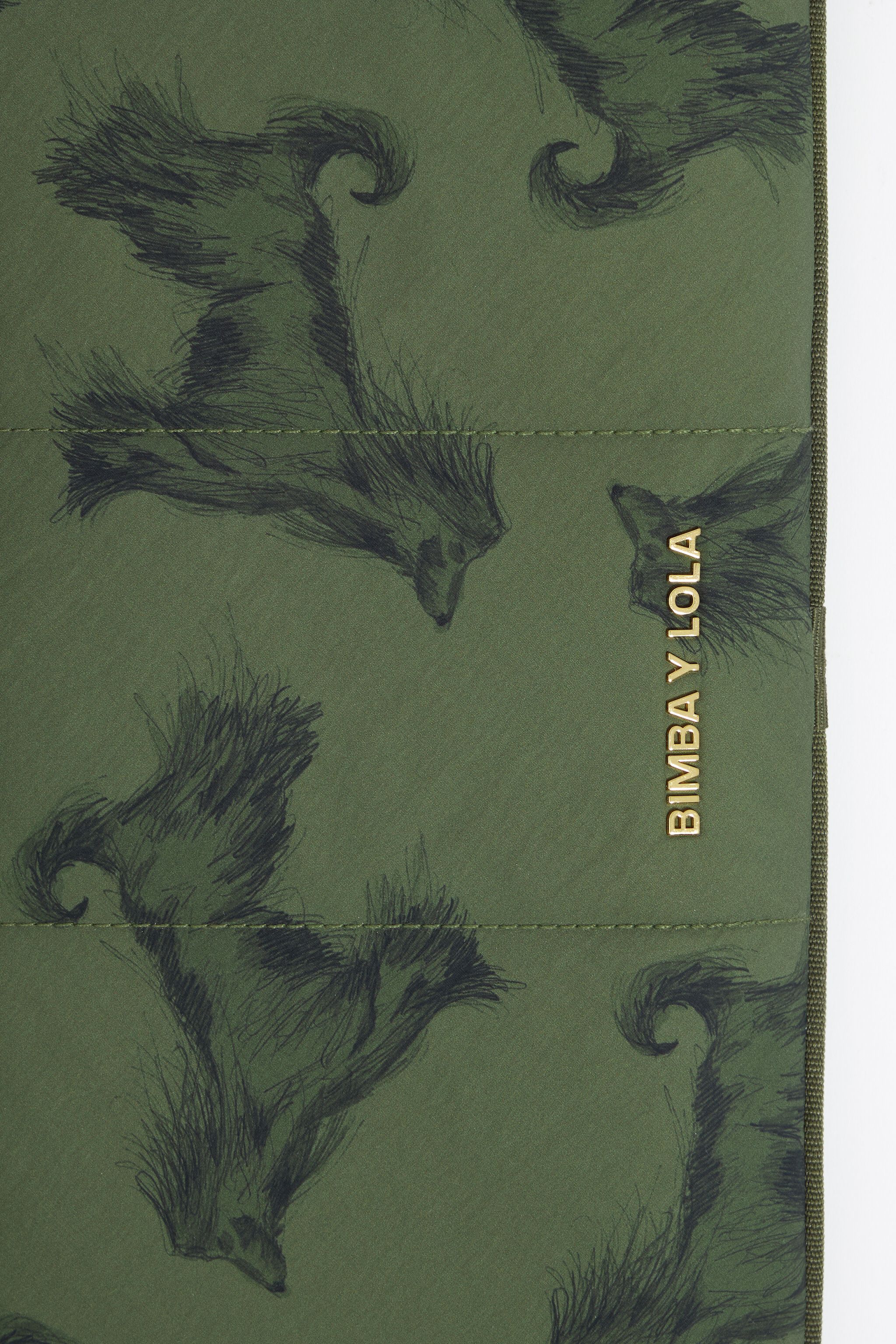 Khaki Pencil Greyhound print nylon 13.5" laptop case