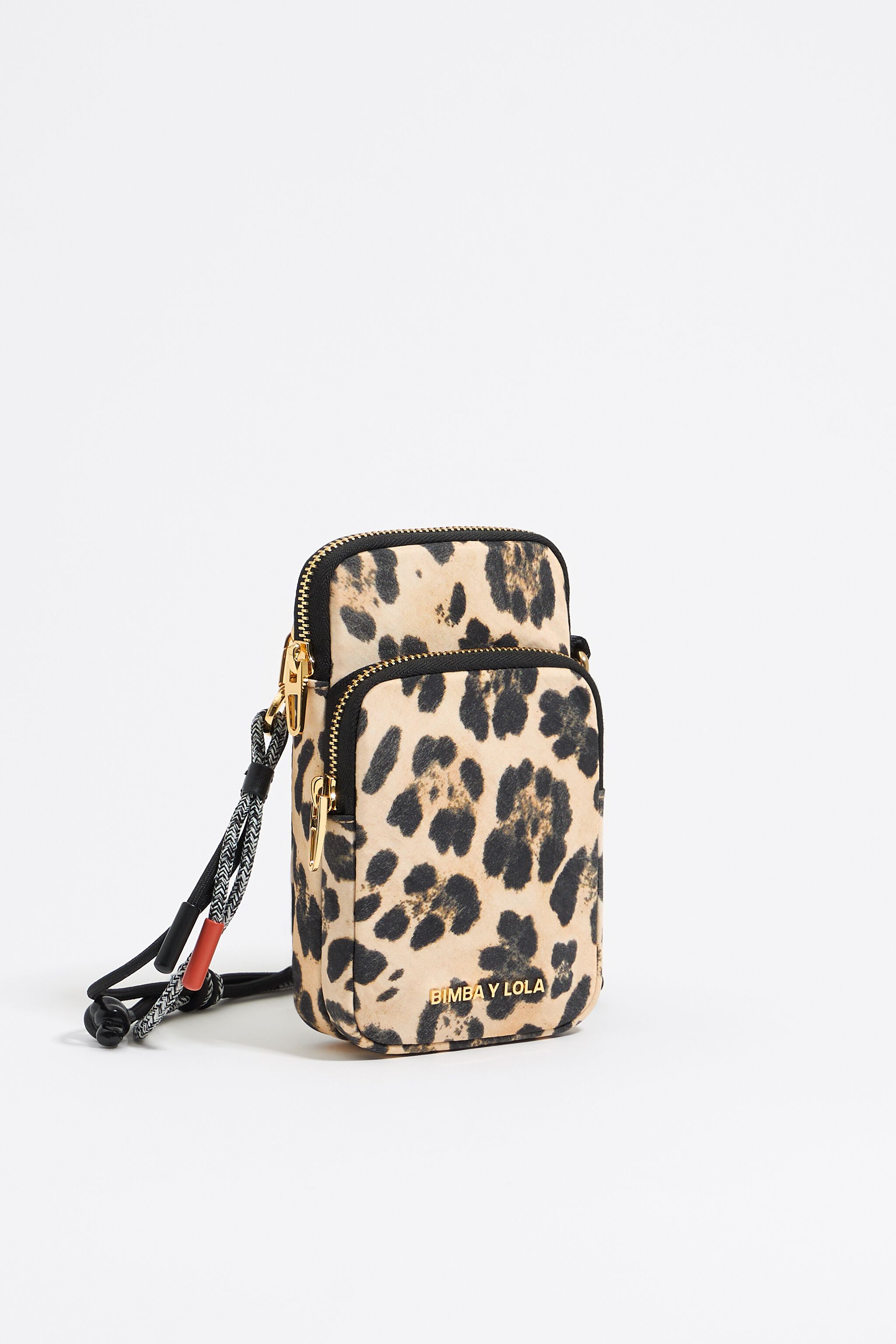 Beige Leopard nylon mini bag