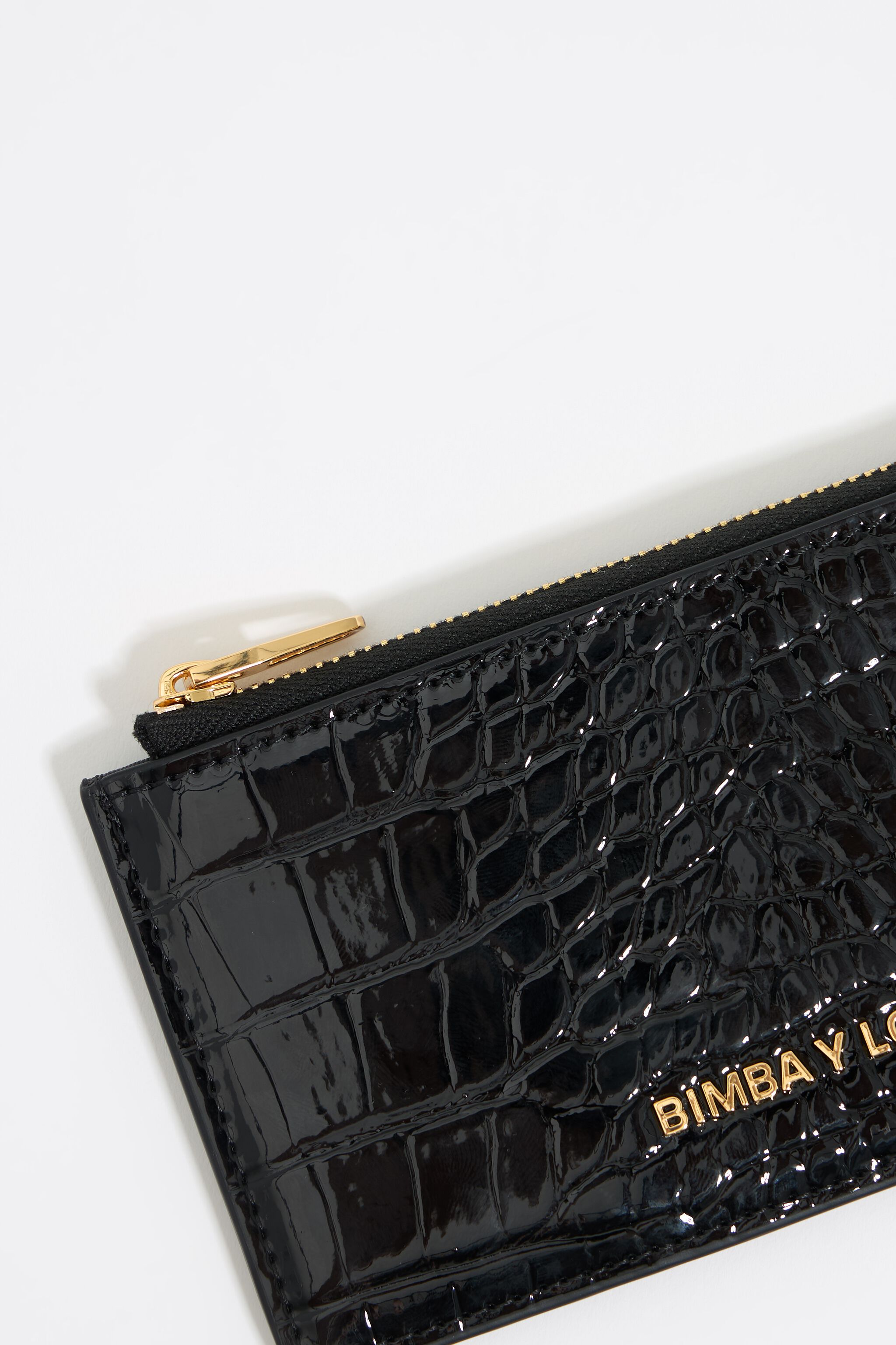 Black mock croc card holder/coin purse