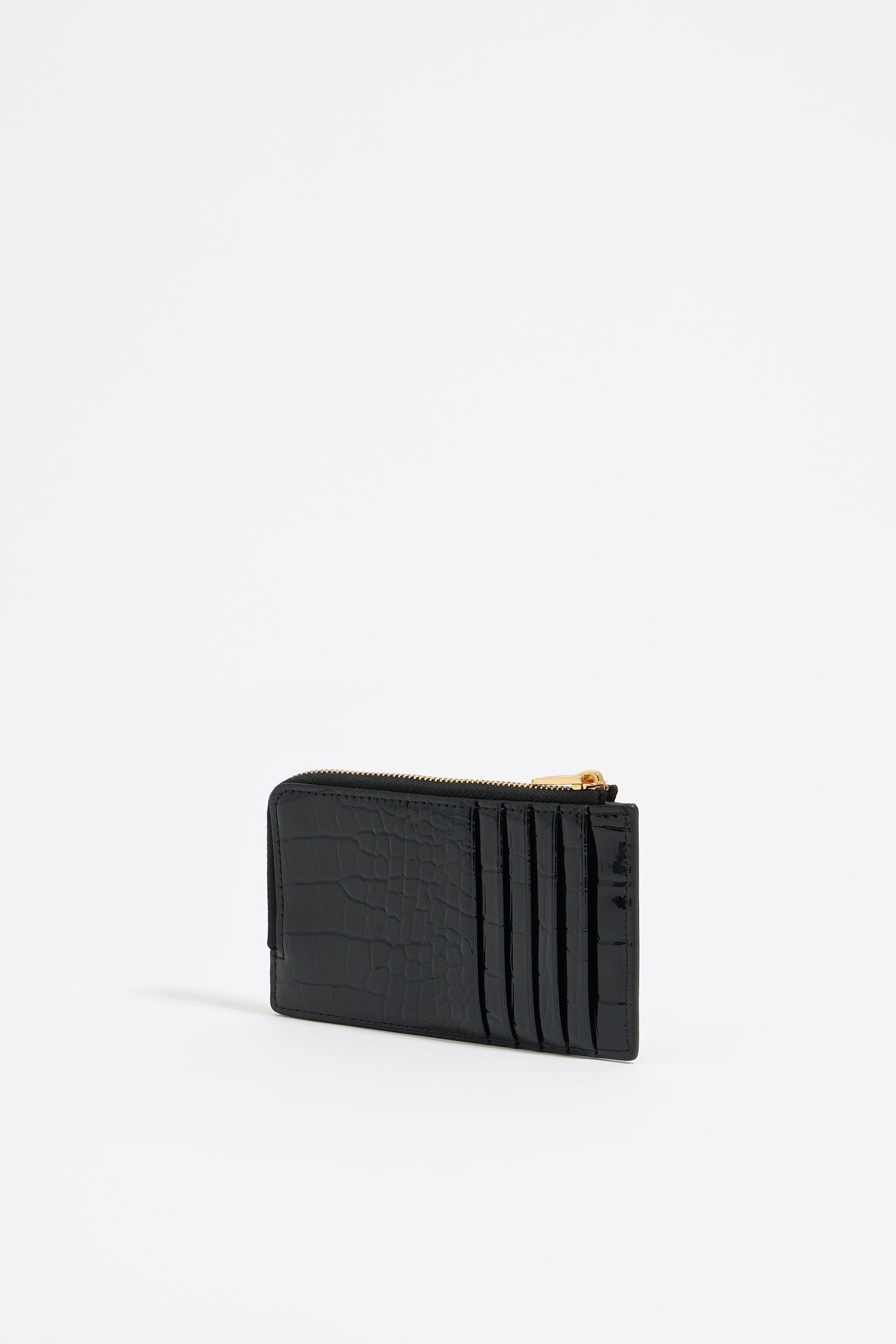 Black mock croc card holder/coin purse