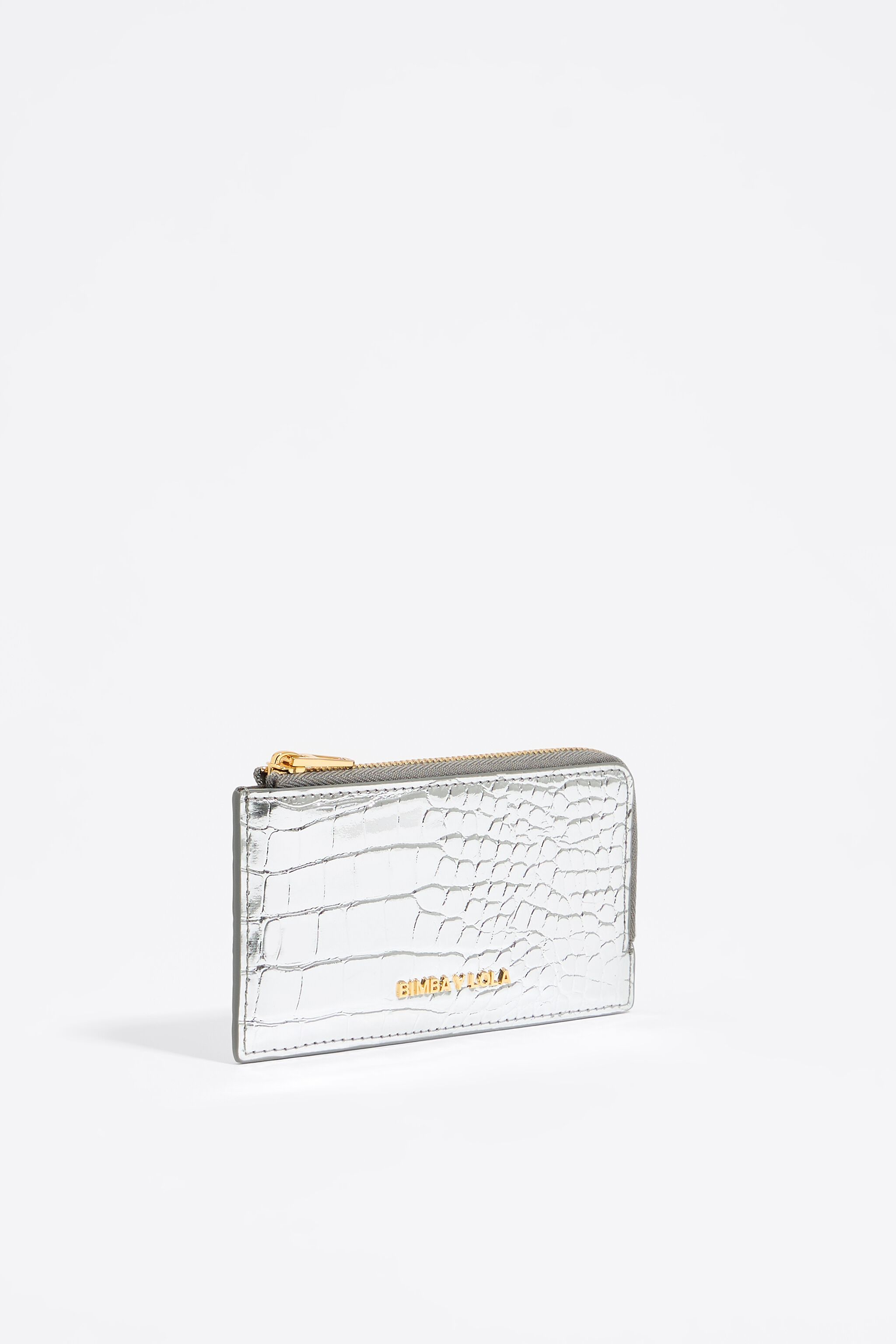 Silver mock croc card holder/coin purse