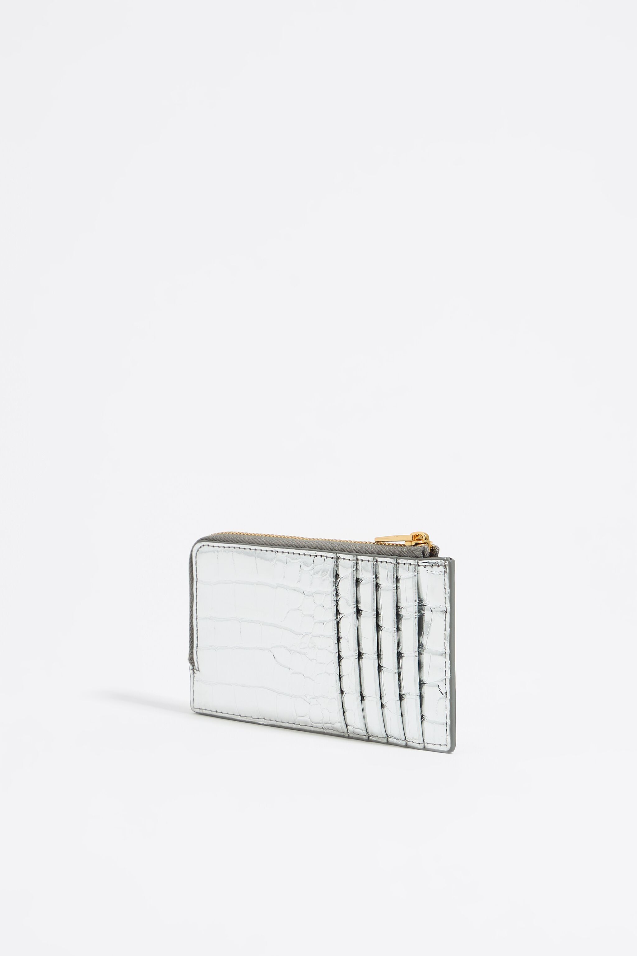 Silver mock croc card holder/coin purse
