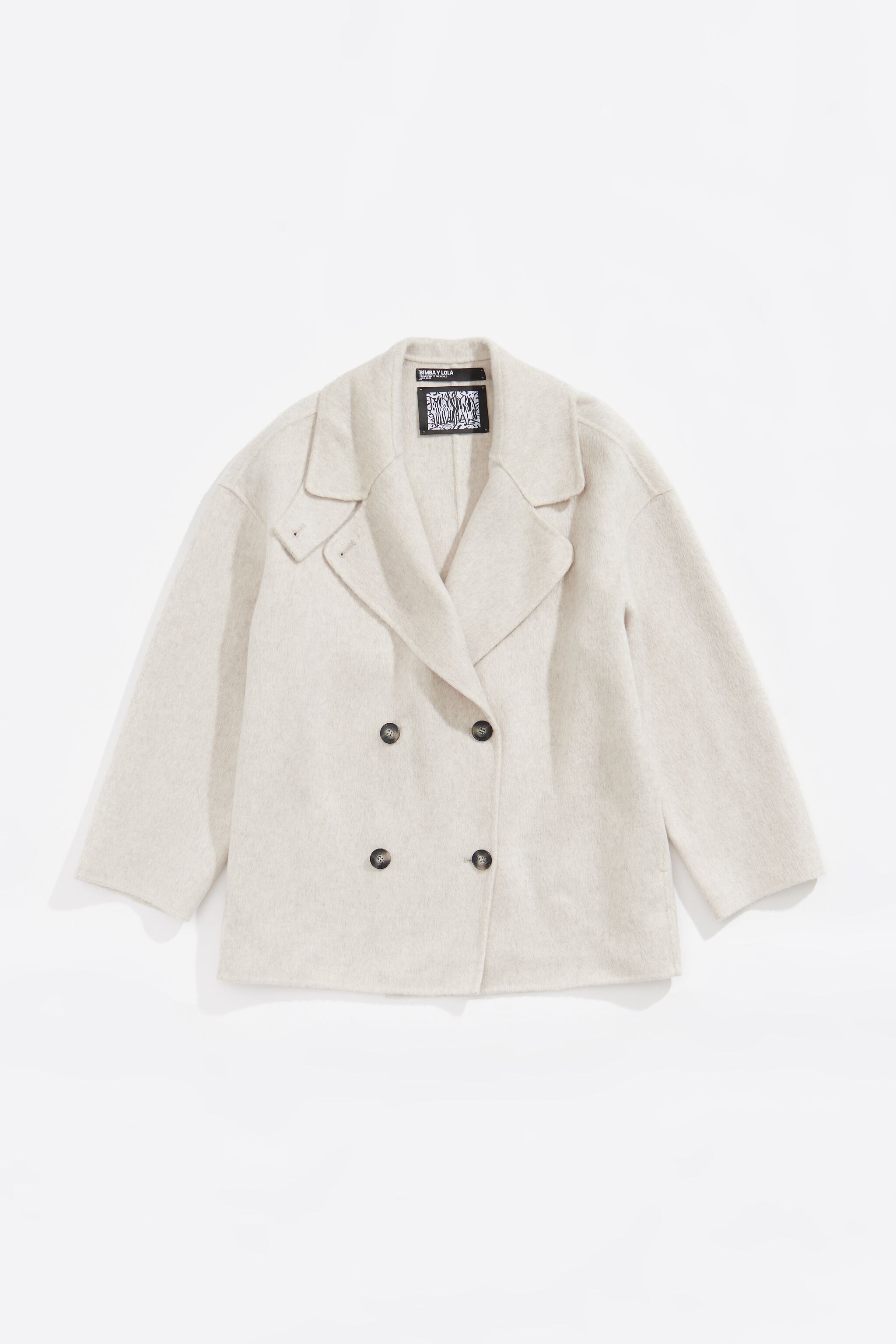 Ivory tailored double-face jacket