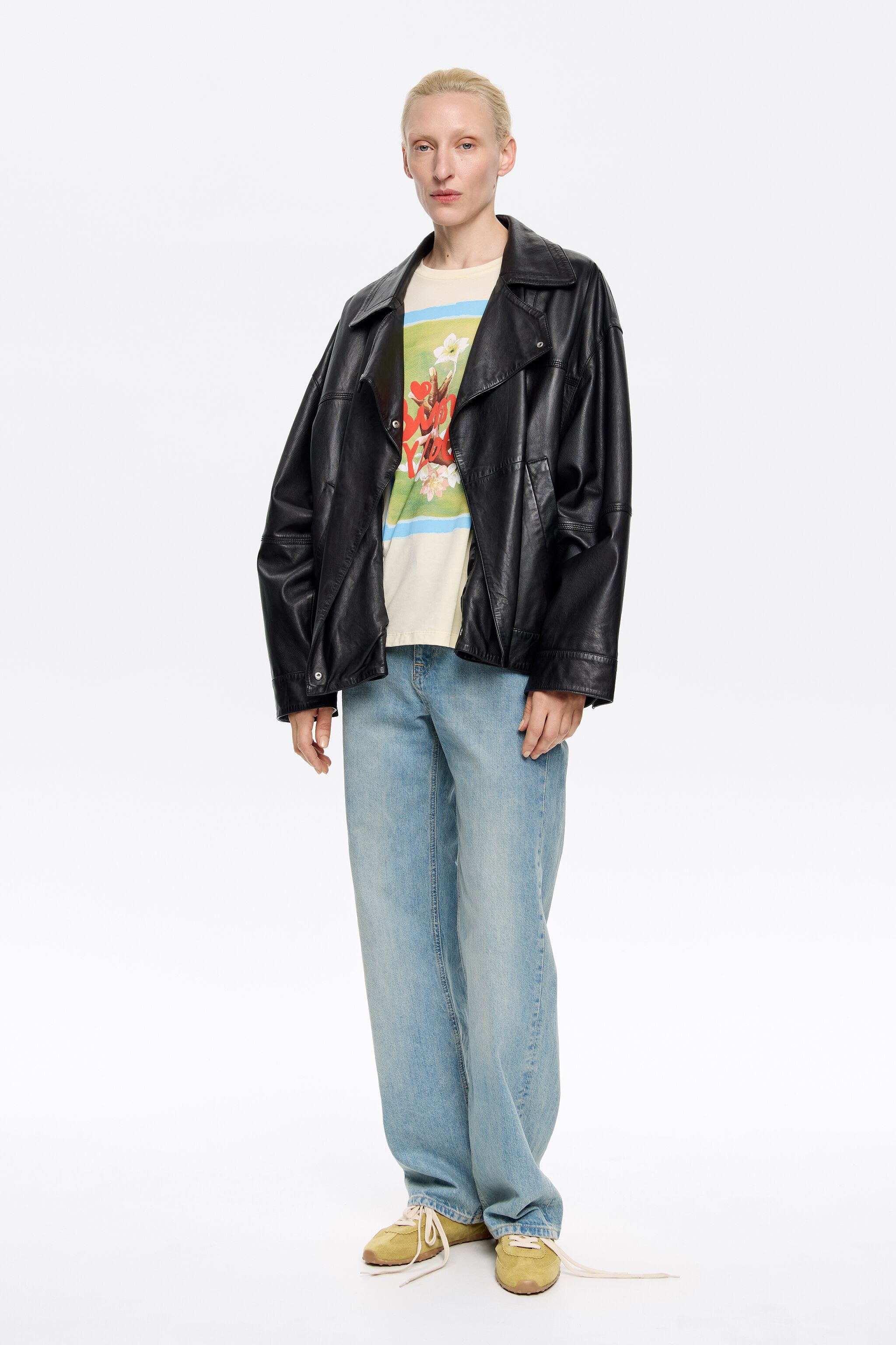 Black leather jacket