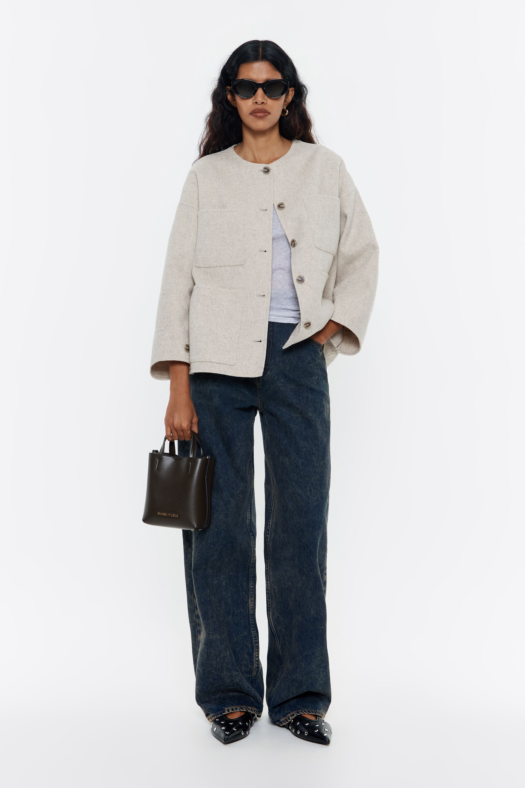 Ivory double-face jacket