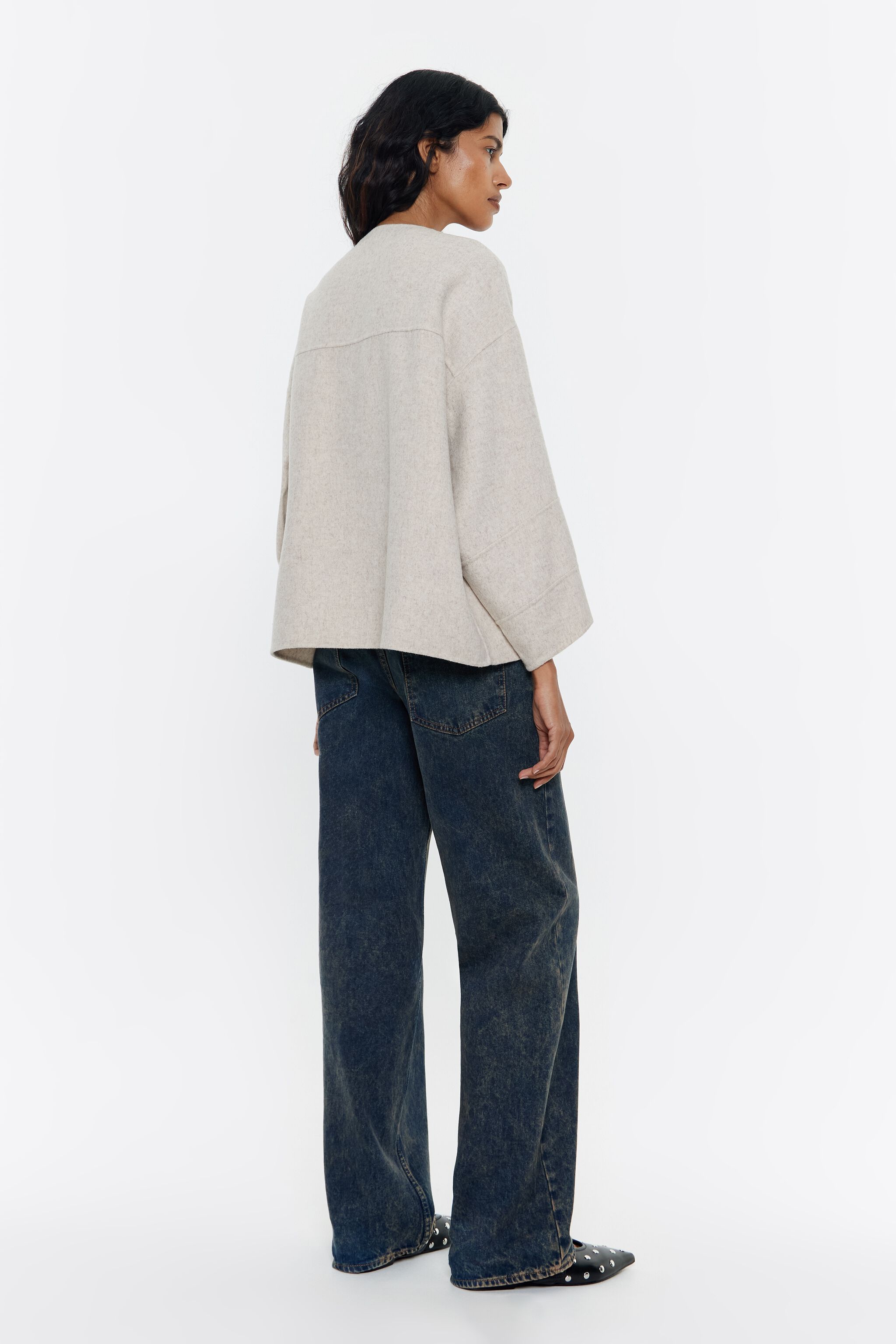 Ivory double-face jacket