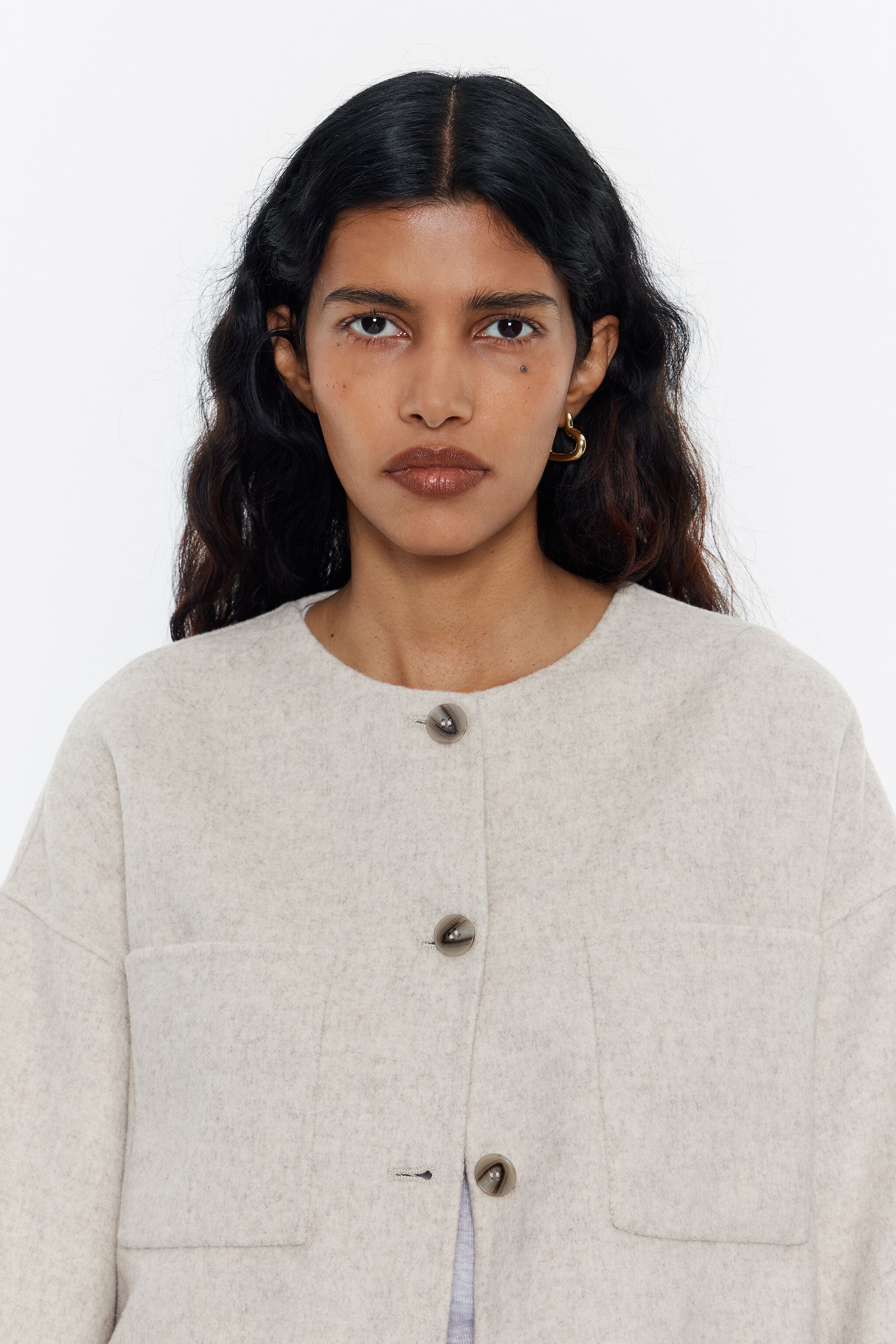 Ivory double-face jacket