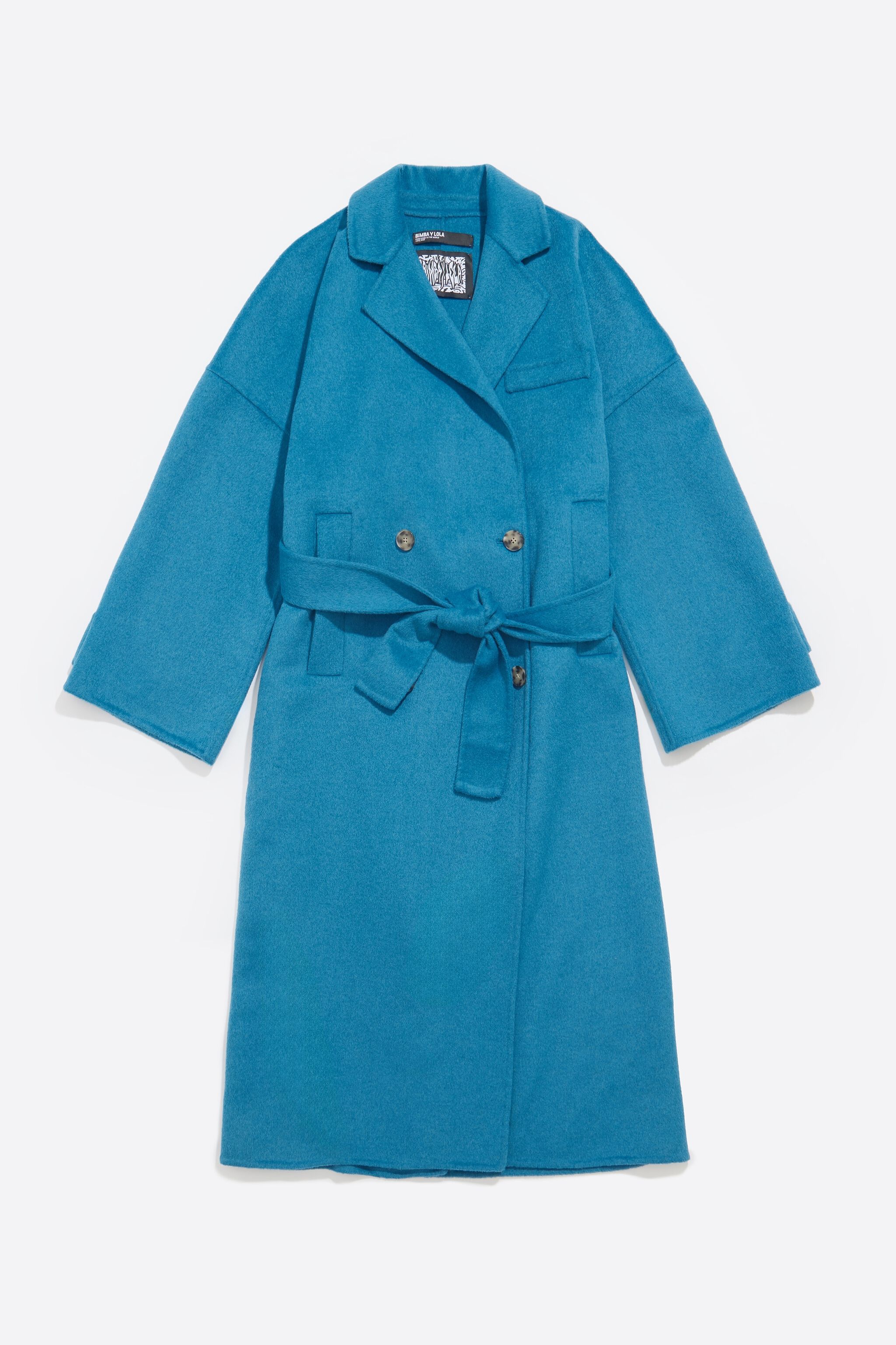 Turquoise double-sided tailored coat