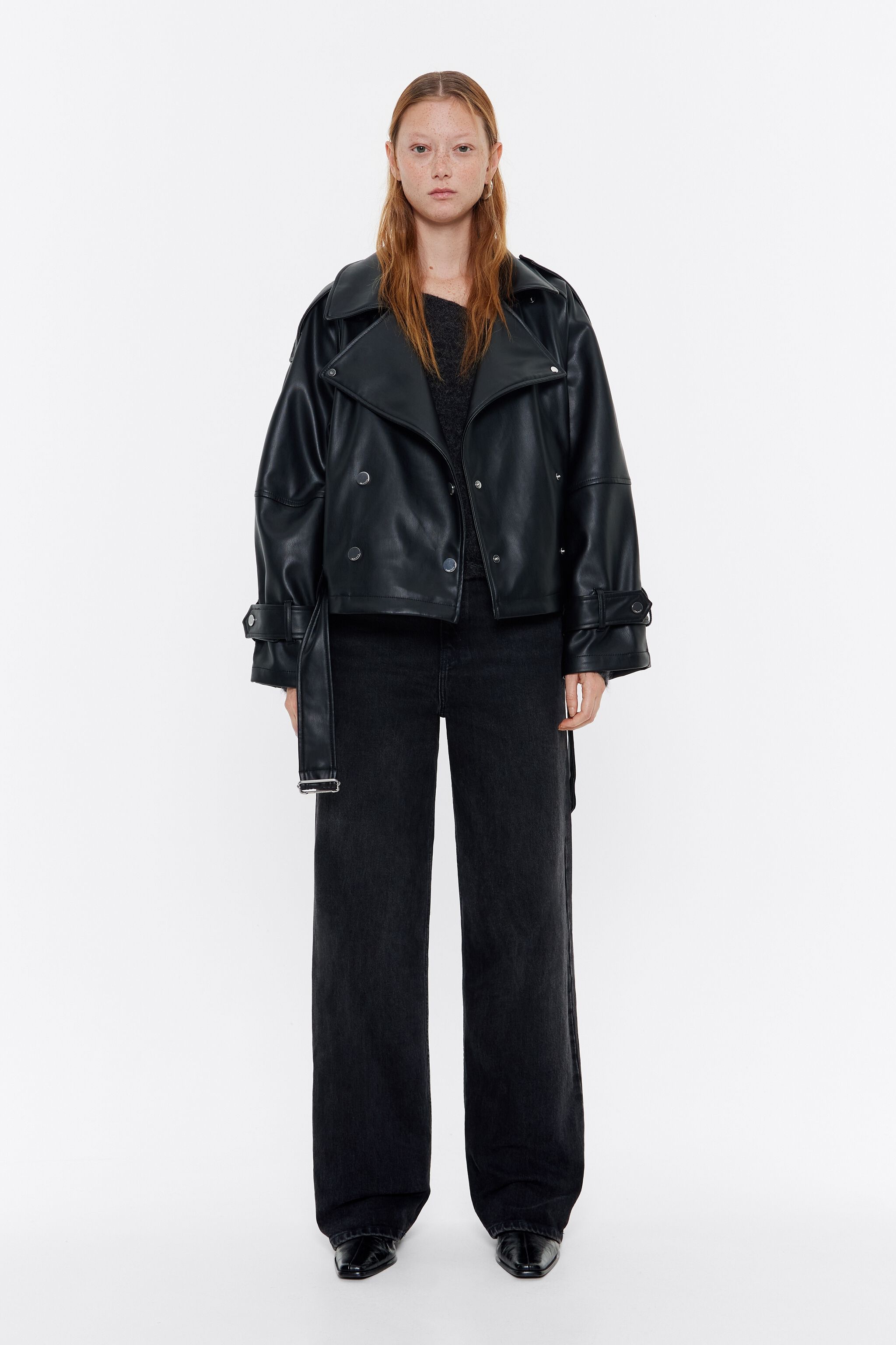 Black double-breasted jacket