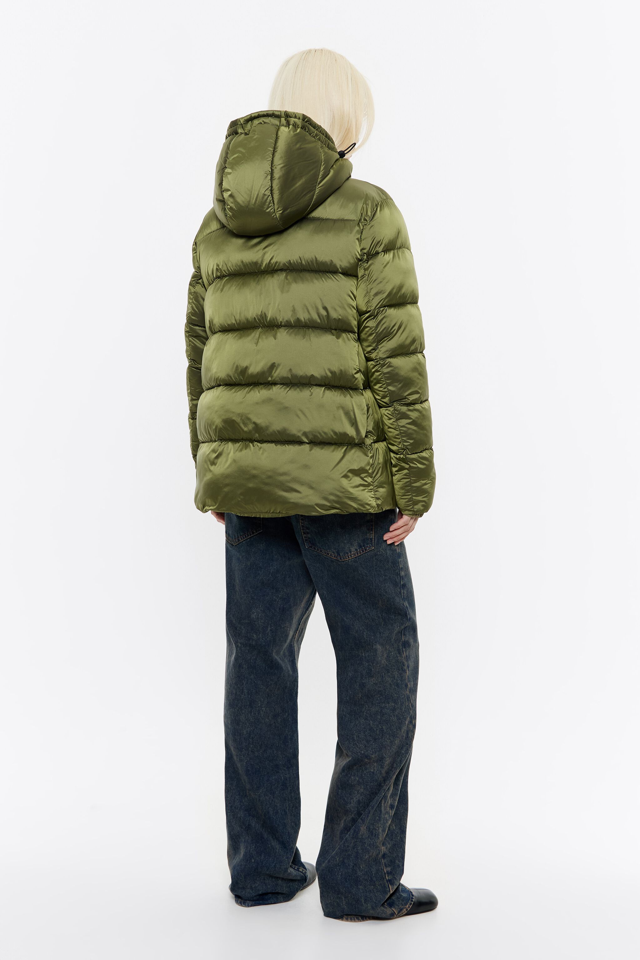 Khaki short down coat