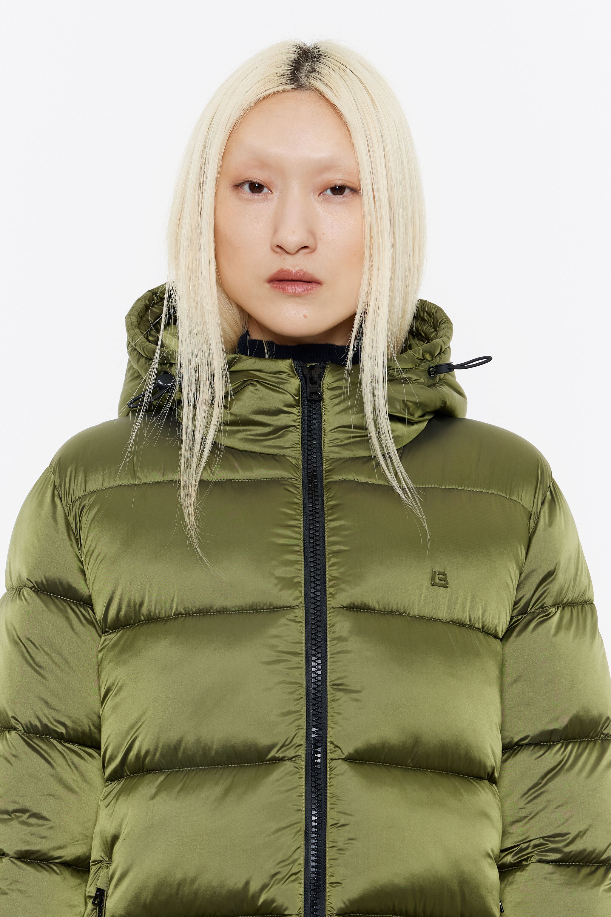 Khaki short down coat