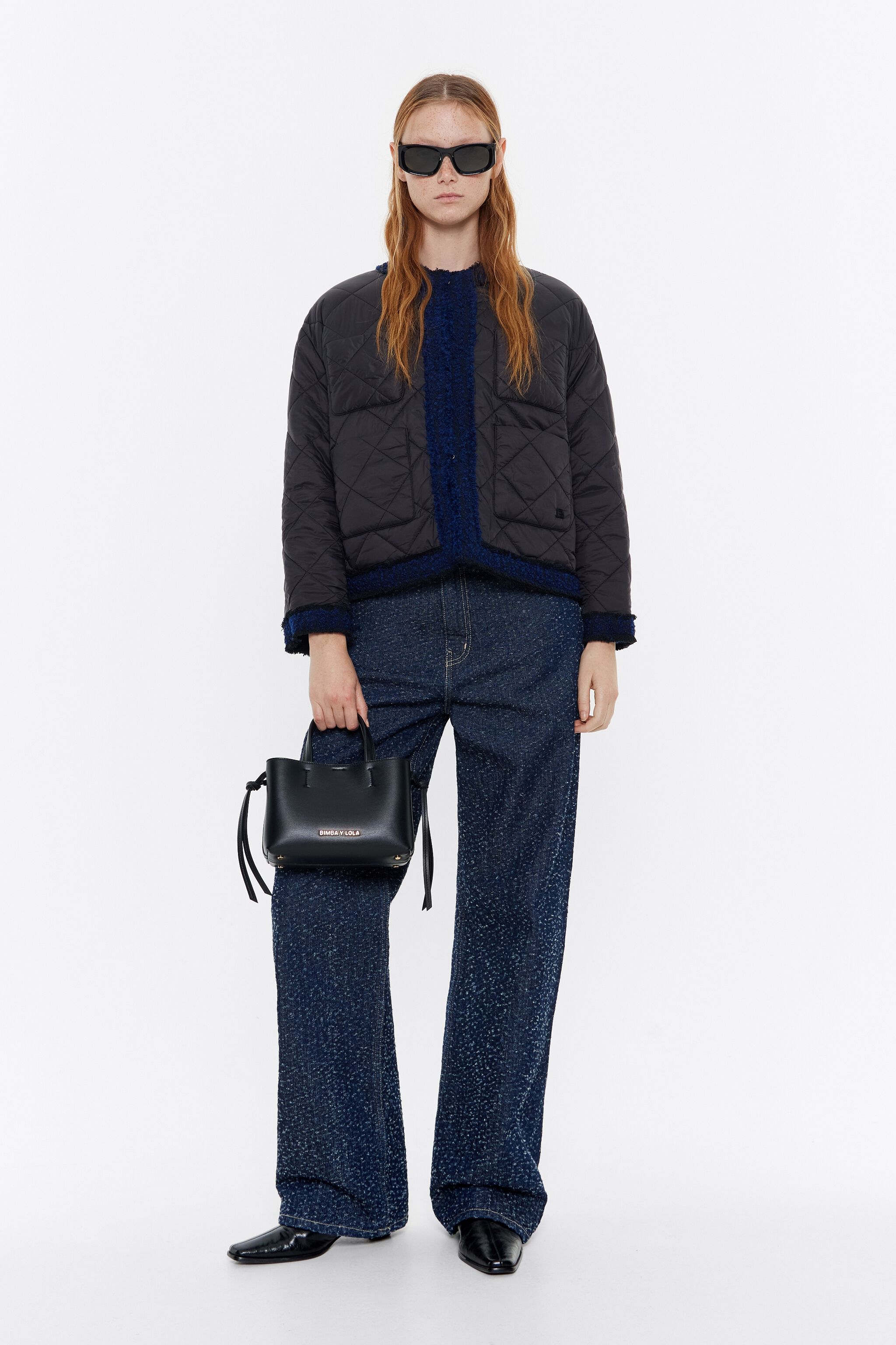 Navy reversible tweed jacket