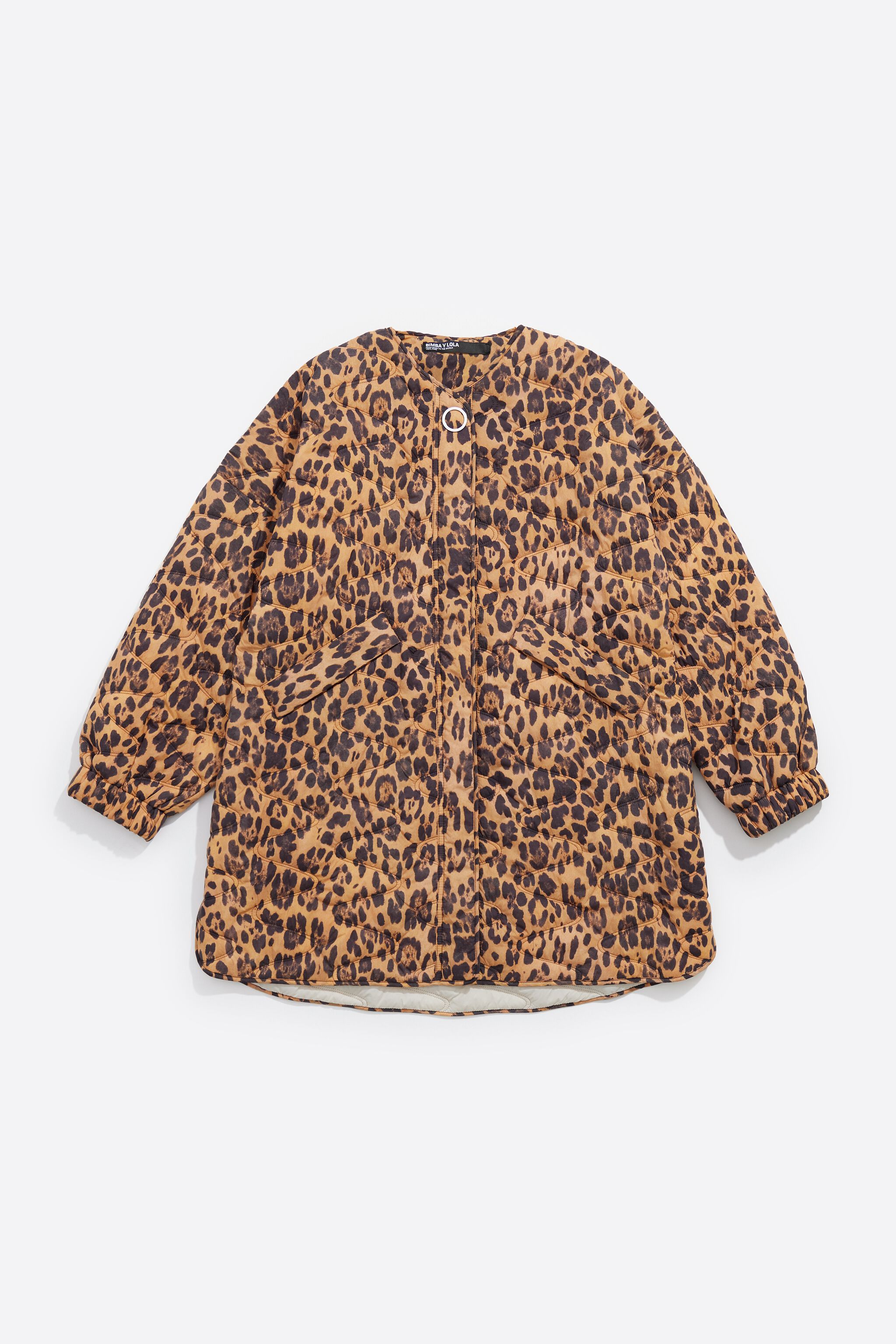 Natural Leopard padded jacket