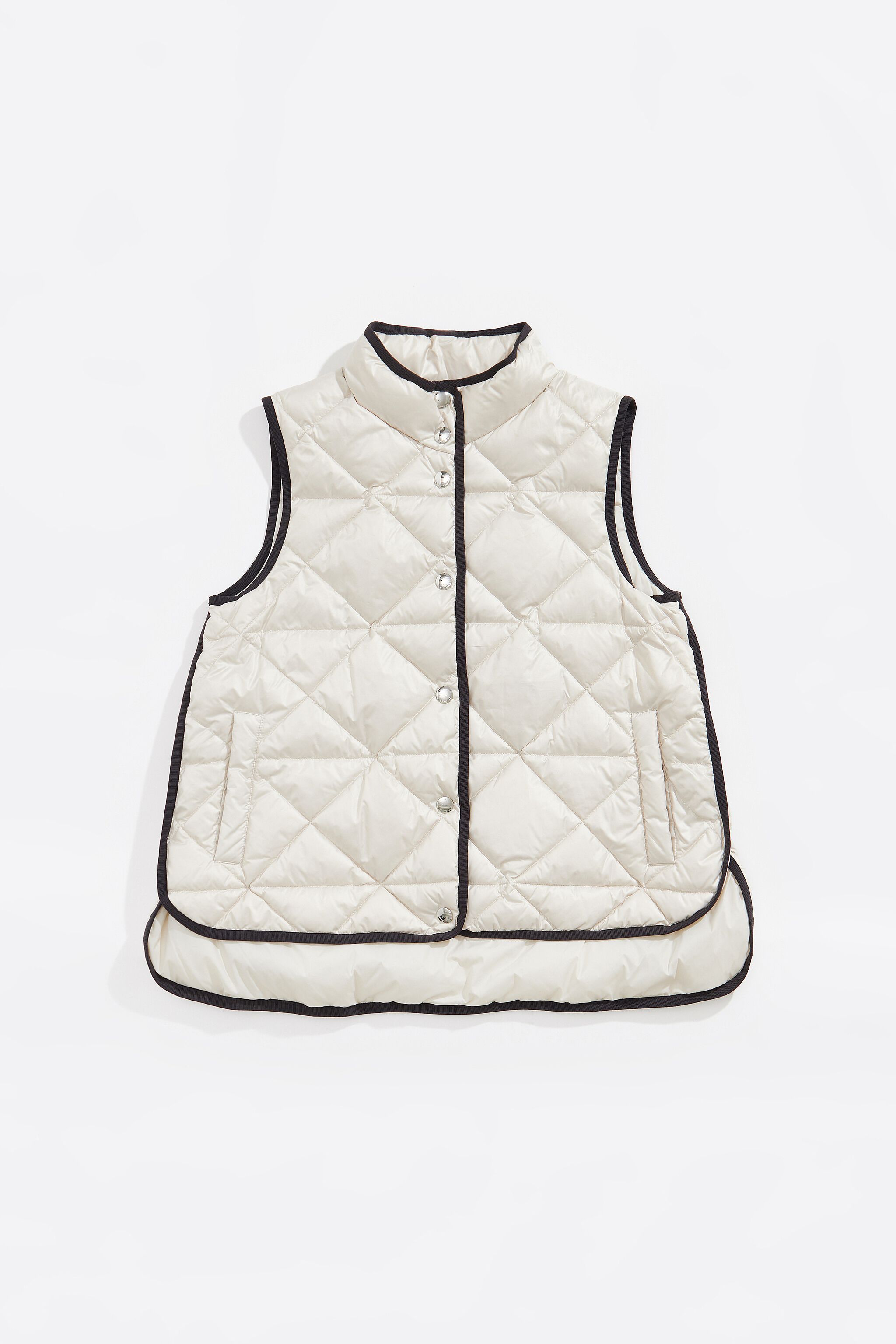 Short stone padded down vest