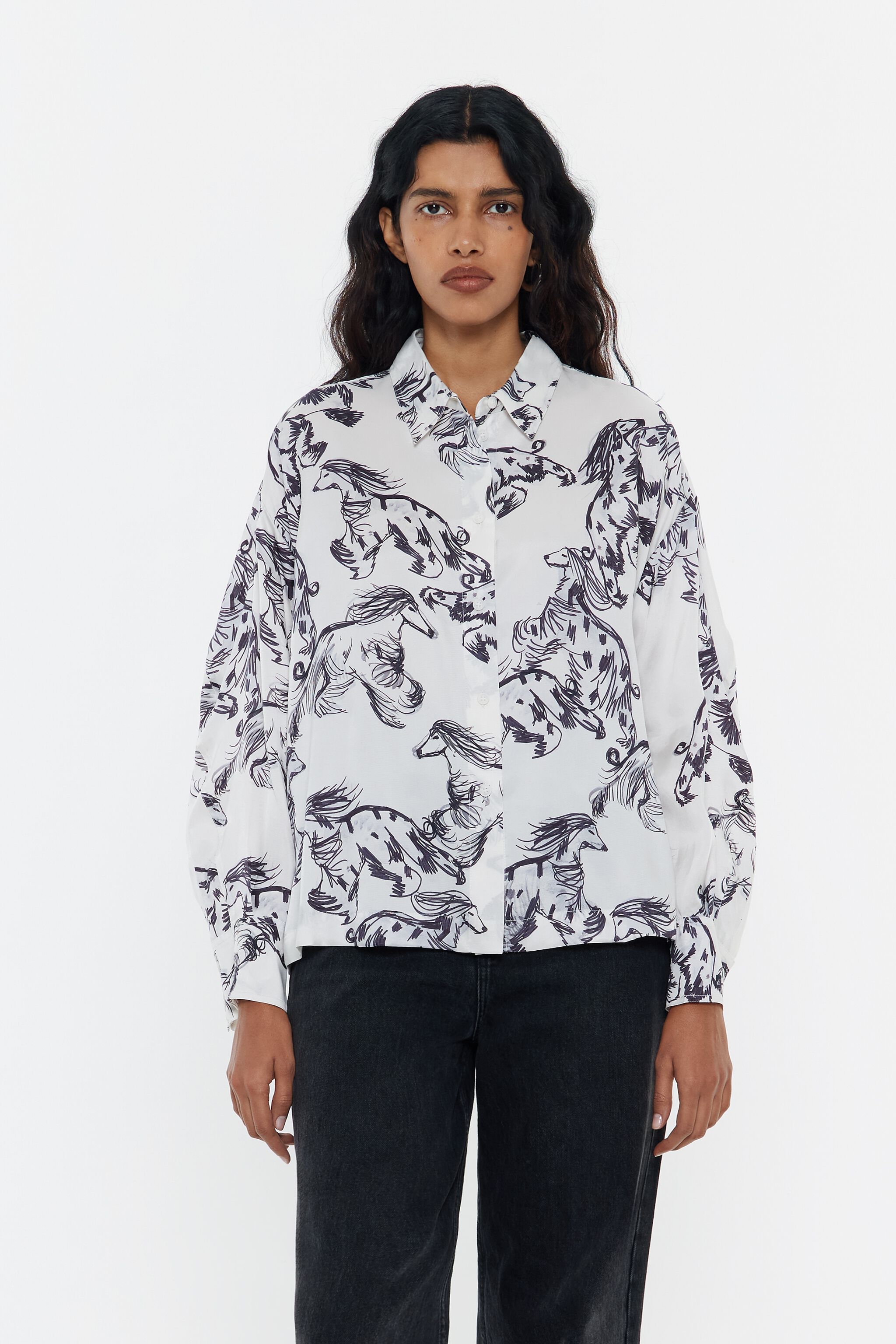 Gray Greyhound boxy shirt
