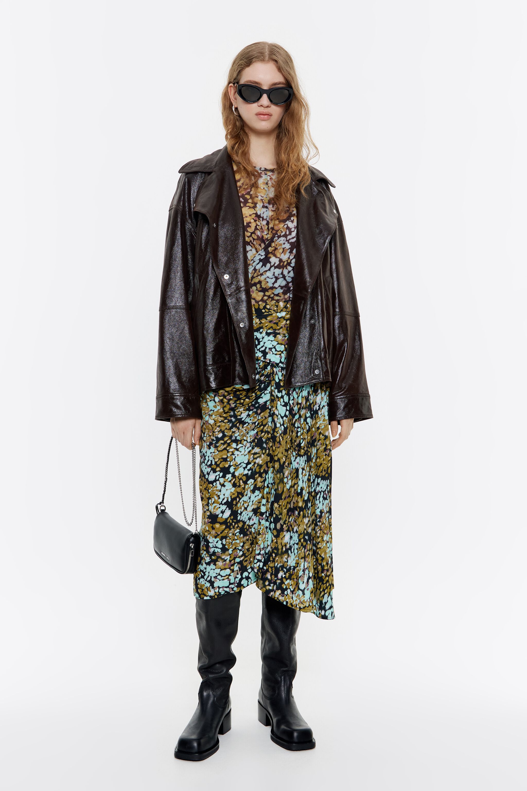 Ocher Leomimosa puffy midi skirt