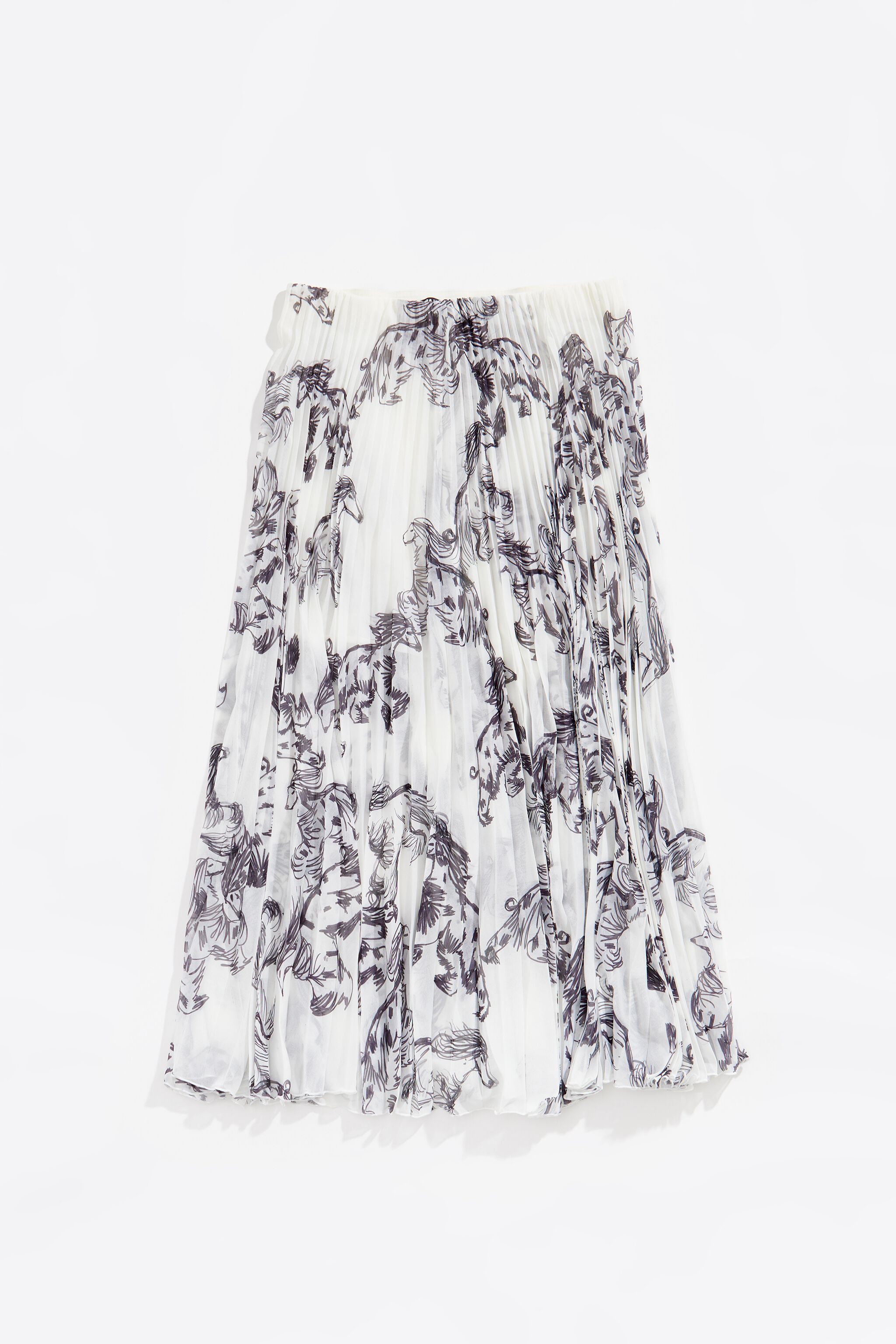 Grey Greyhound pleated midi skirt