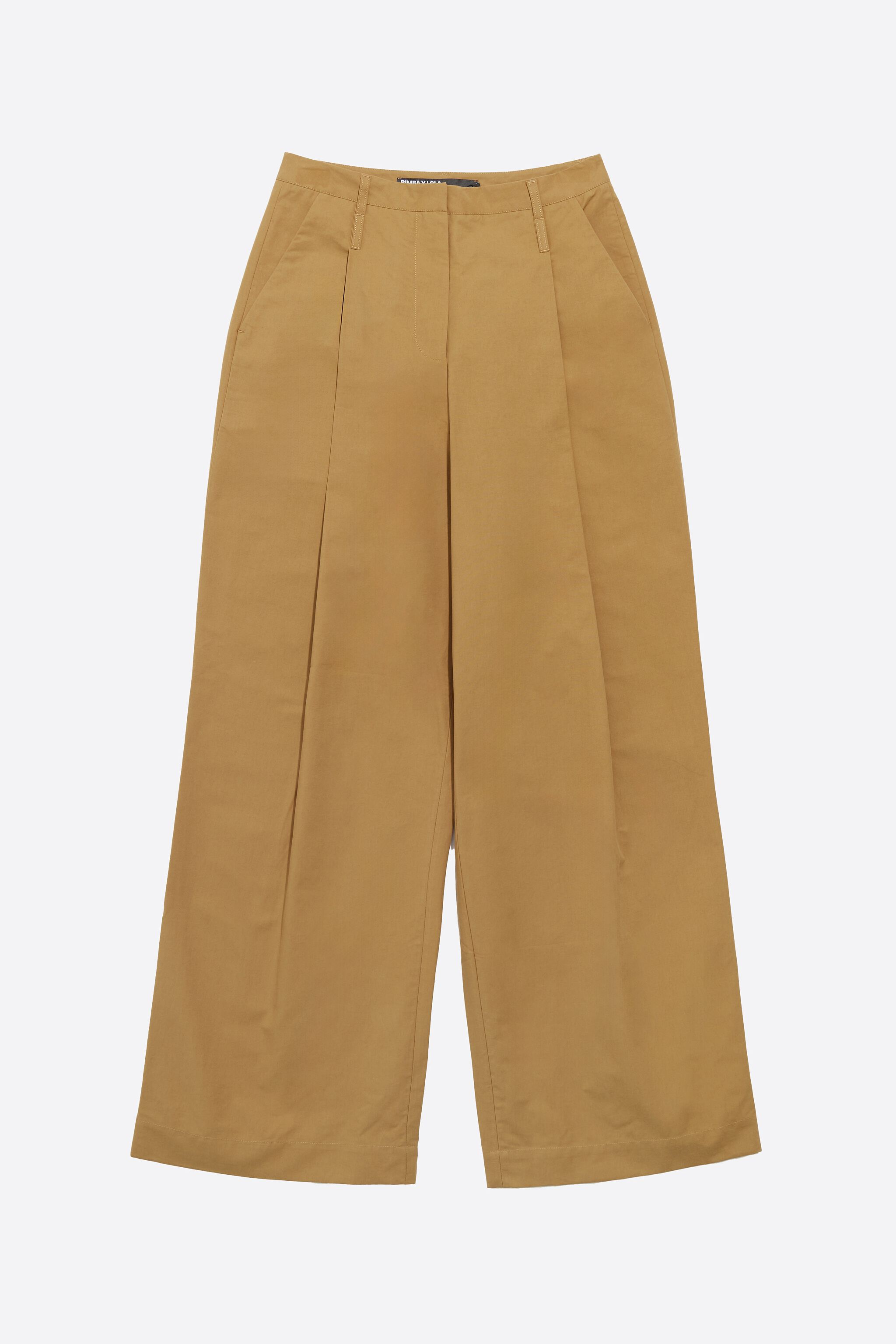 Caramel trousers with darts