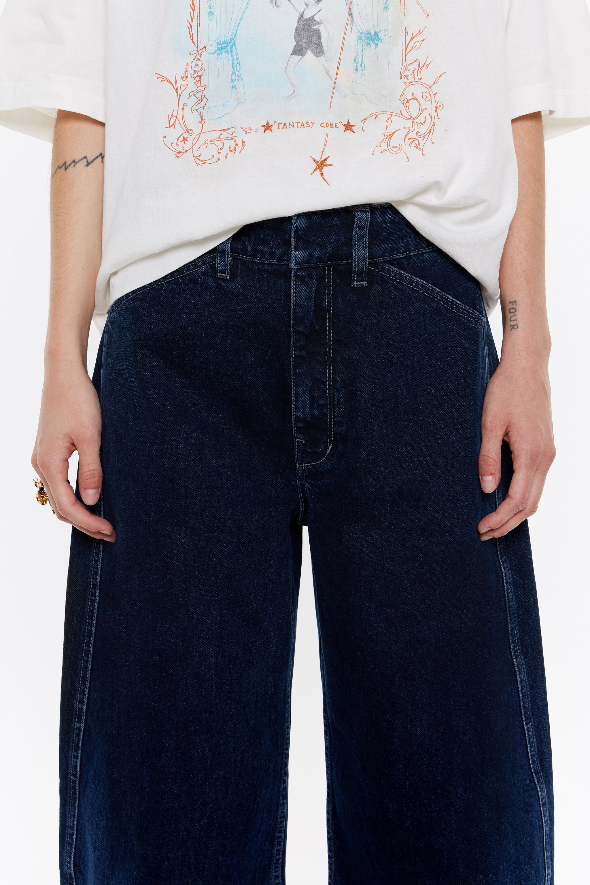 BARREL - Dark blue jeans