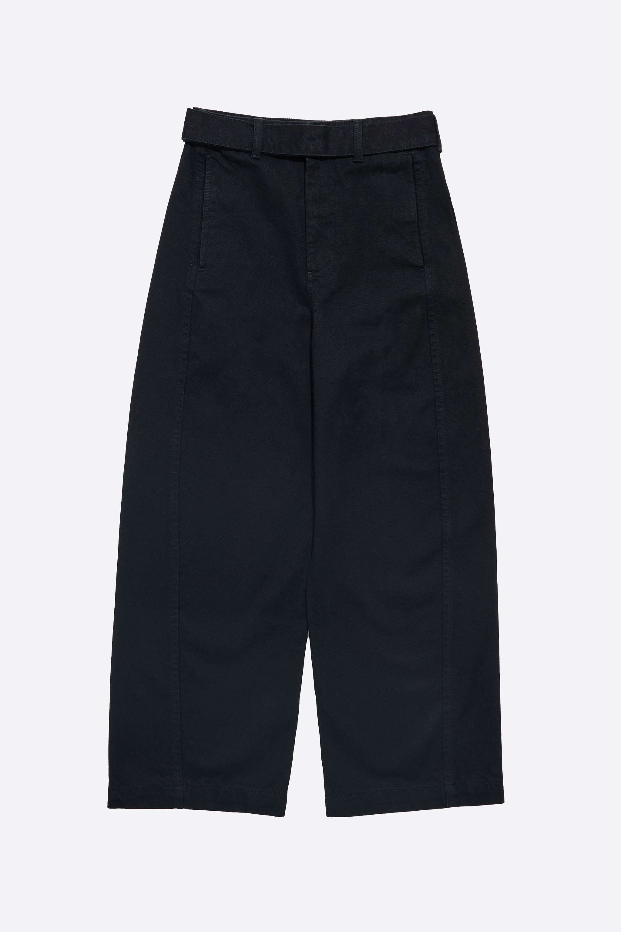 BARREL - Black belted jeans