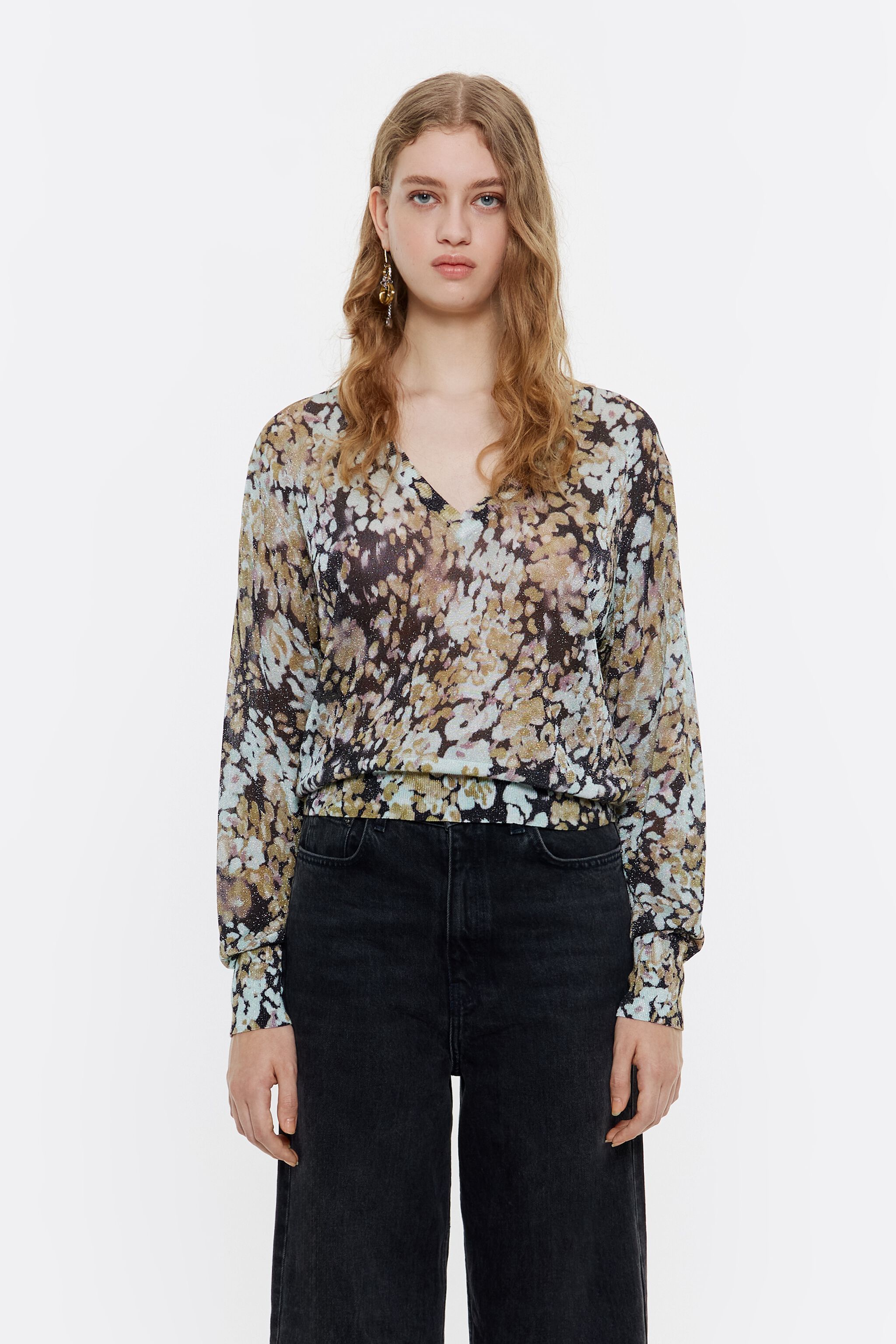 Ocher lurex Leomimosa sweater