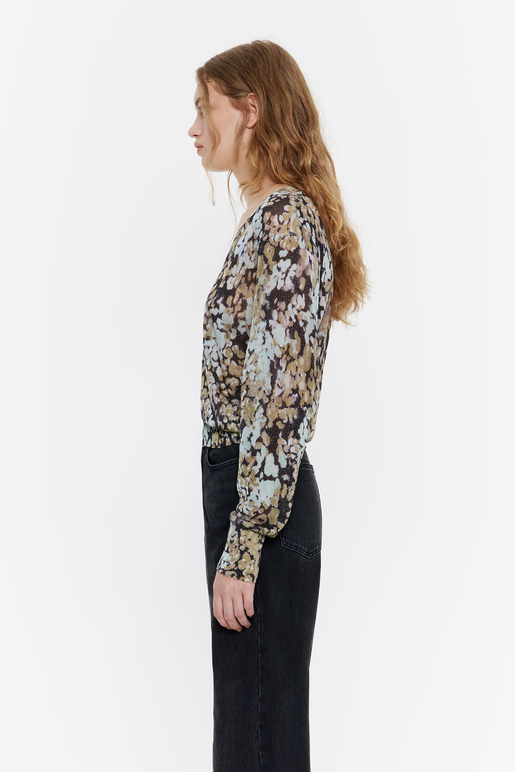 Ocher lurex Leomimosa sweater