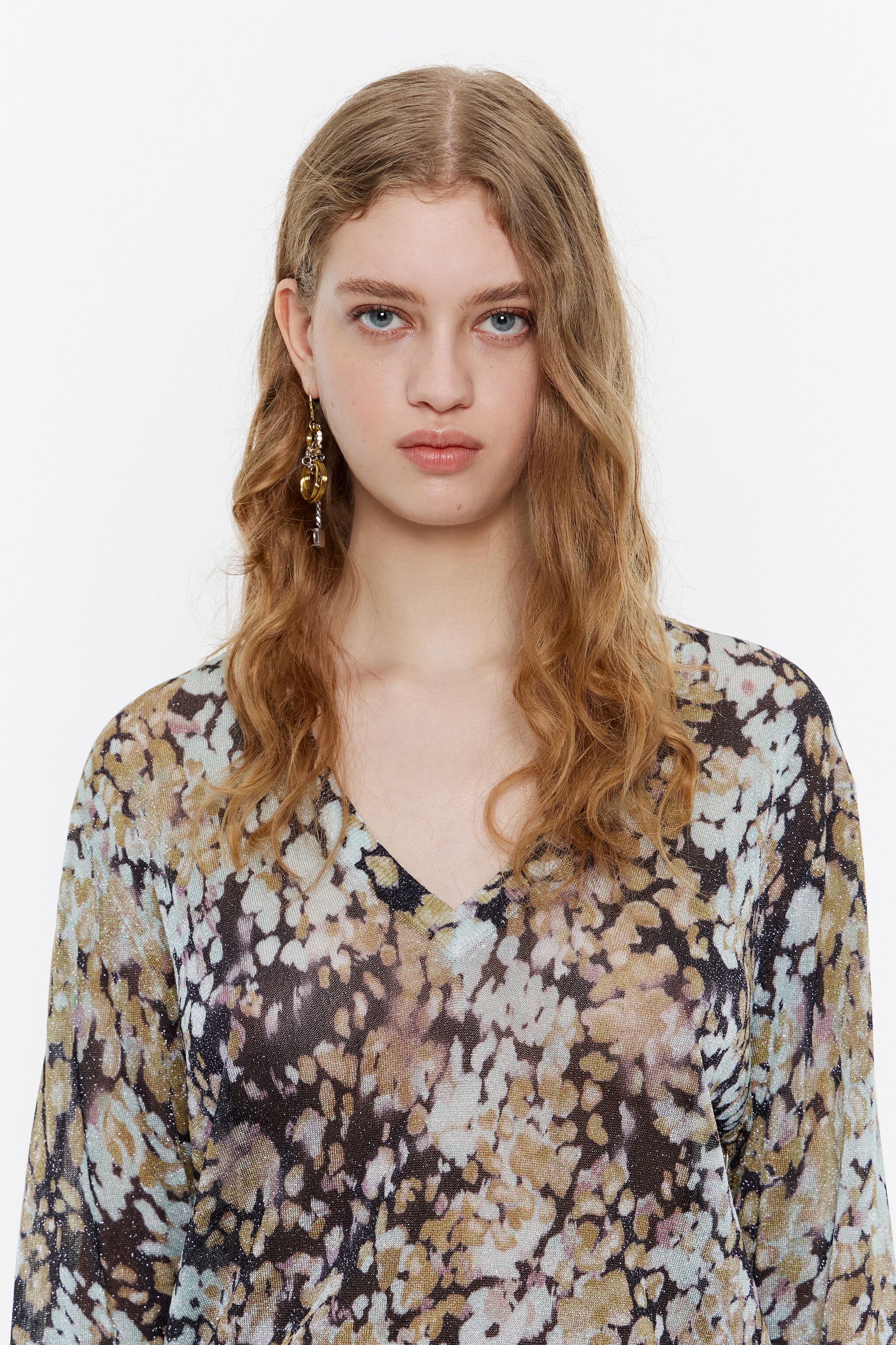 Ocher lurex Leomimosa sweater