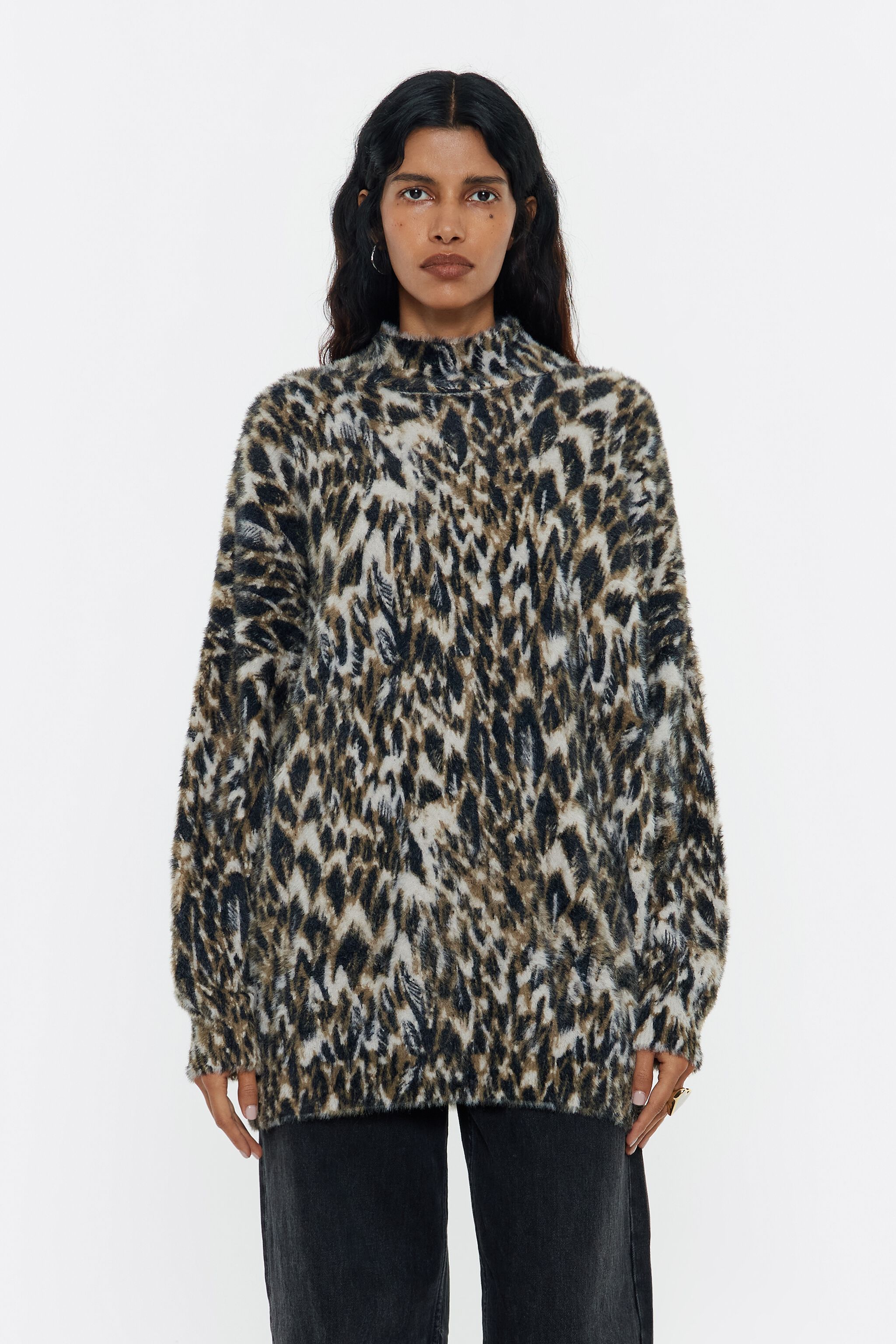 Khaki Plumancha fur sweater