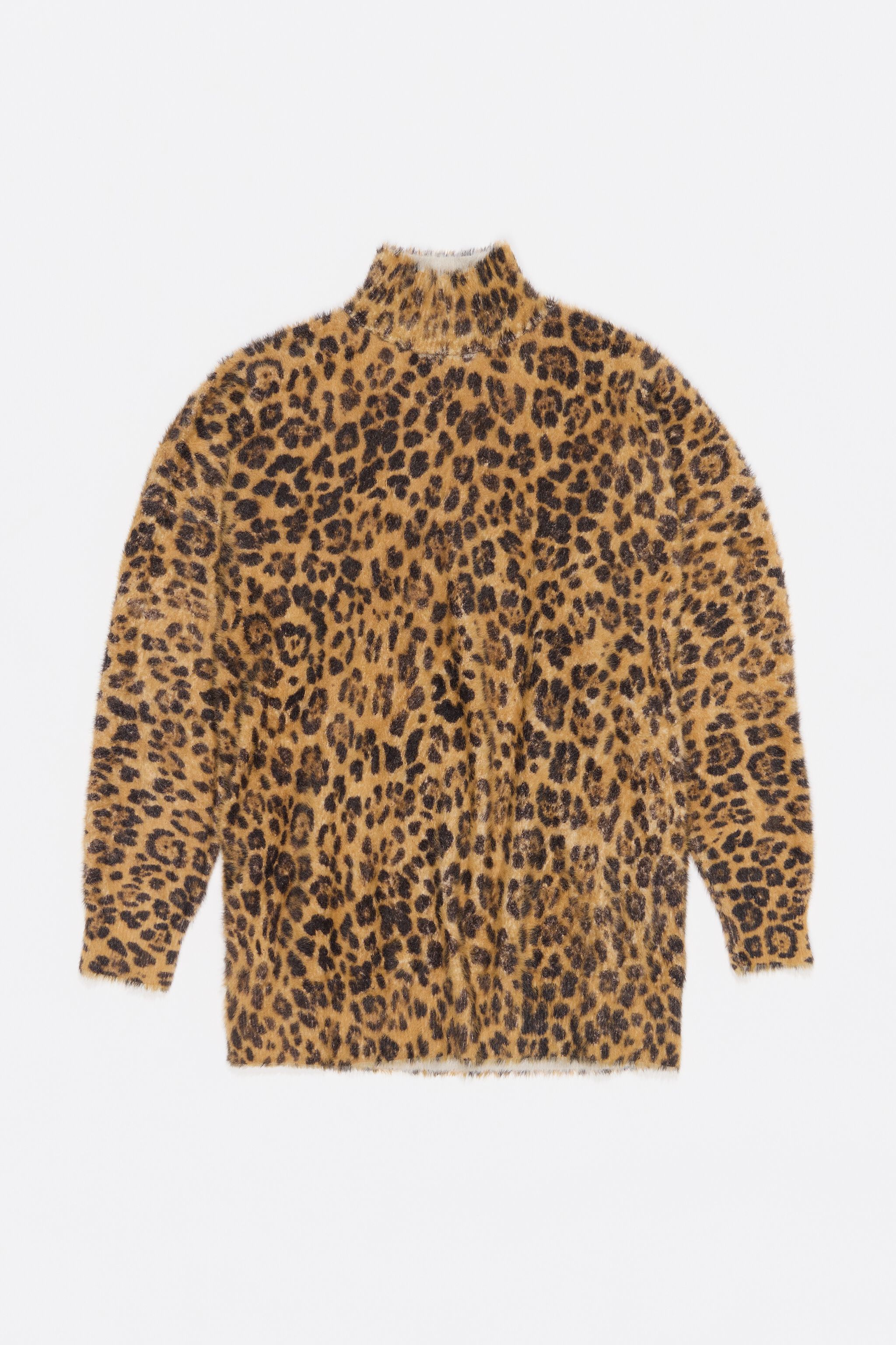 Long beige Leopard fur sweater