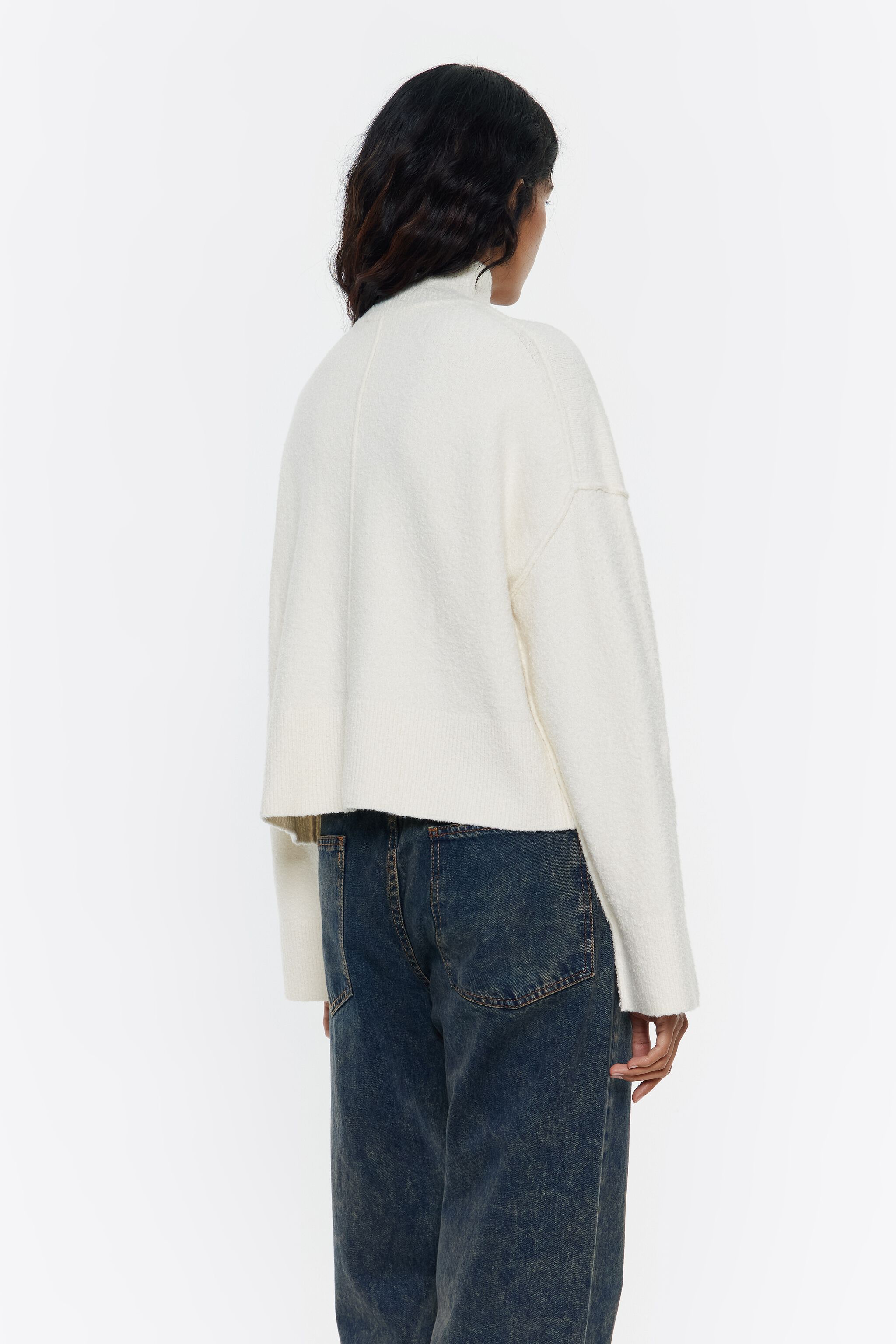 Ivory cotton boxy sweater
