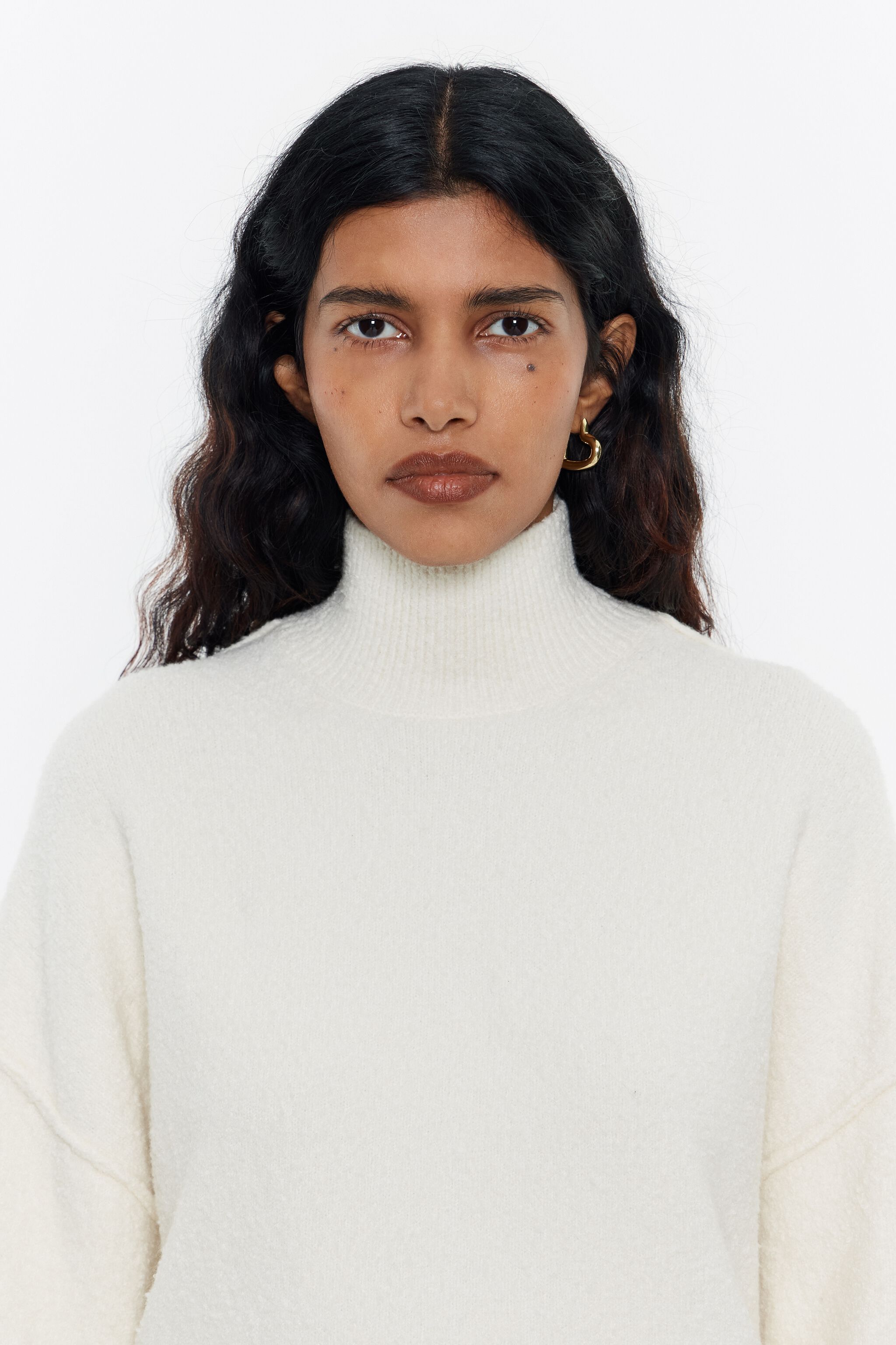 Ivory cotton boxy sweater
