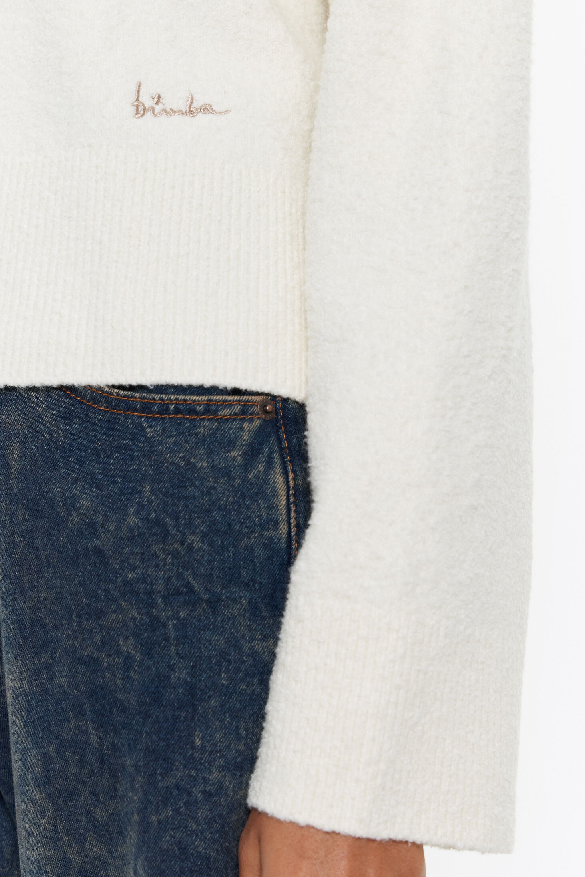 Ivory cotton boxy sweater