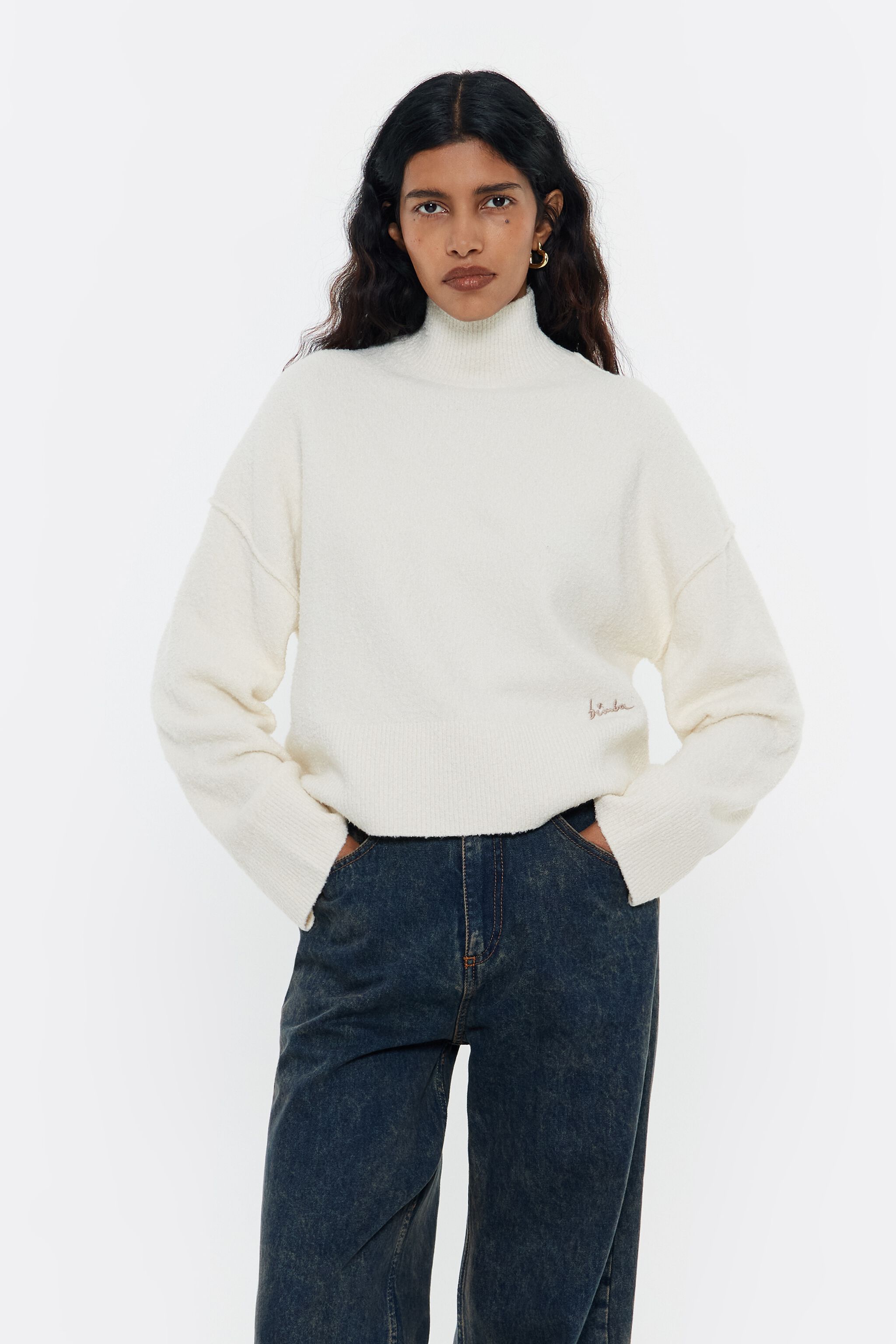 Ivory cotton boxy sweater