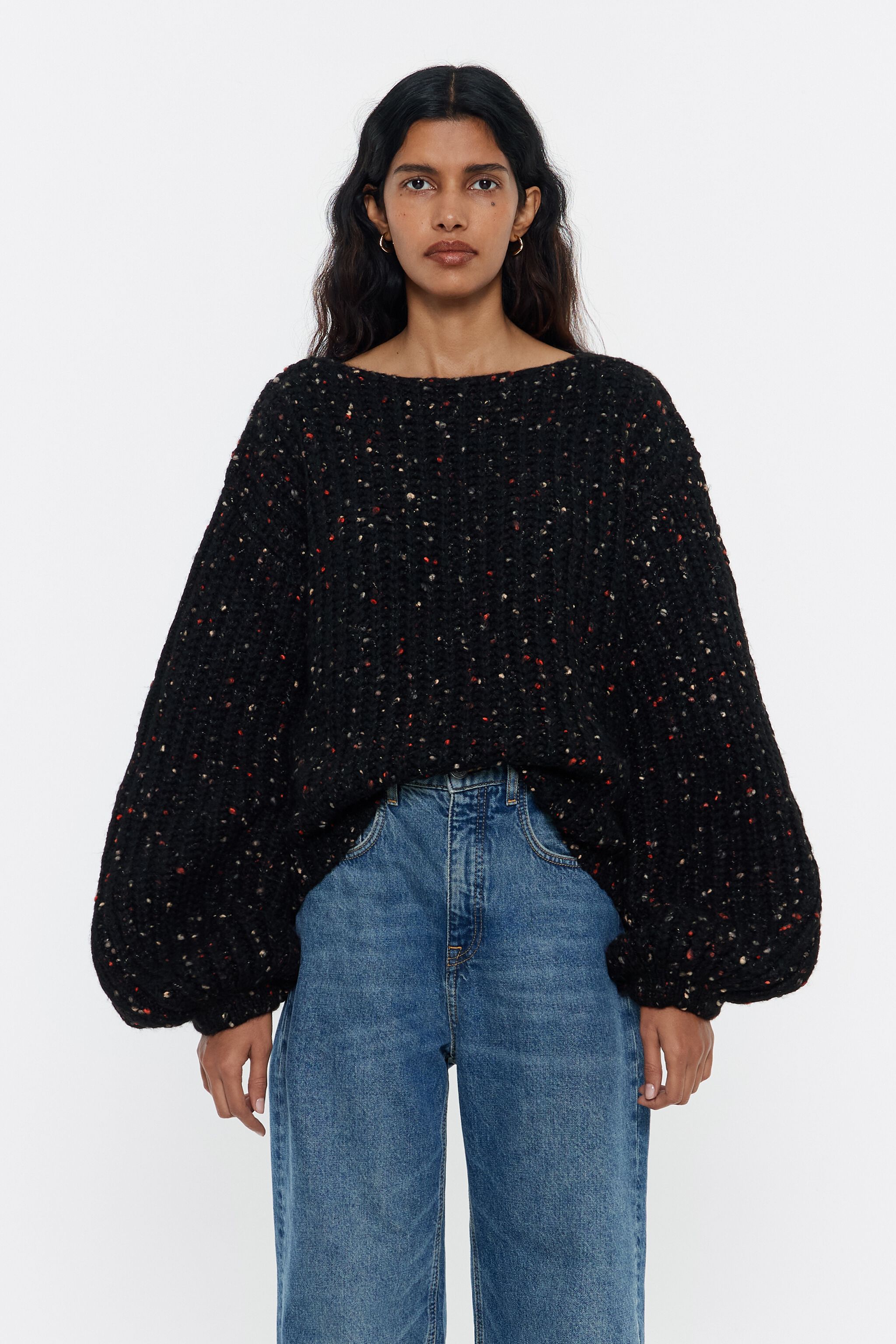 Black multicolor sweater