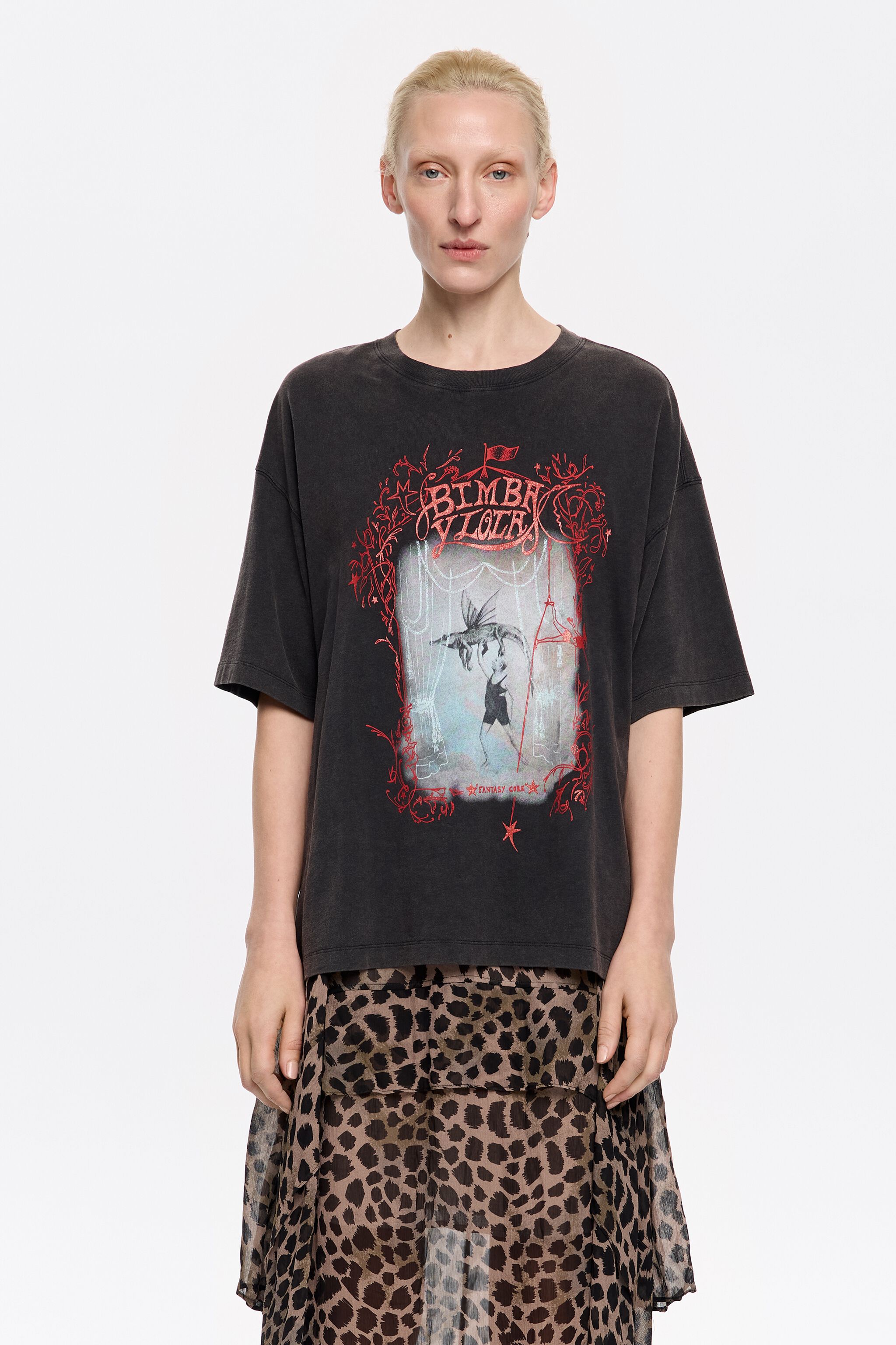 Oversize black logo T-shirt