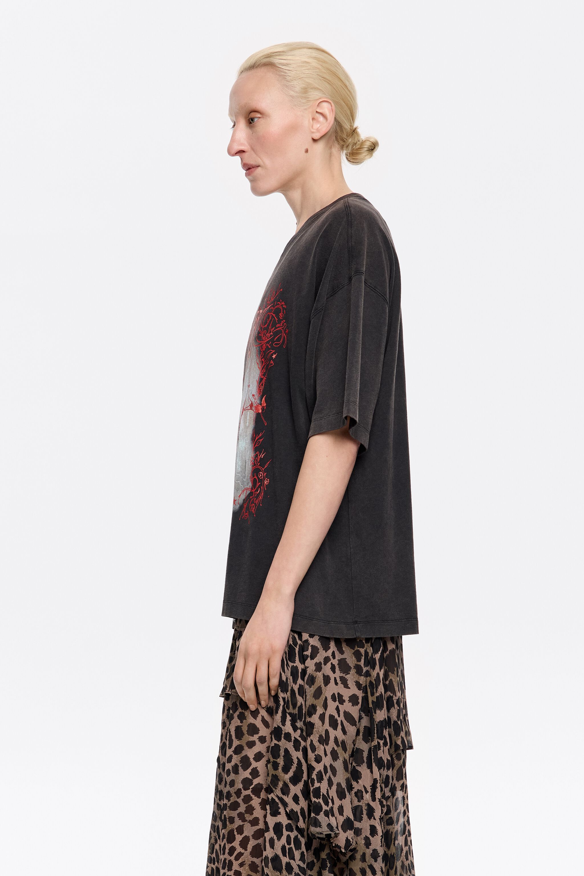 Oversize black logo T-shirt