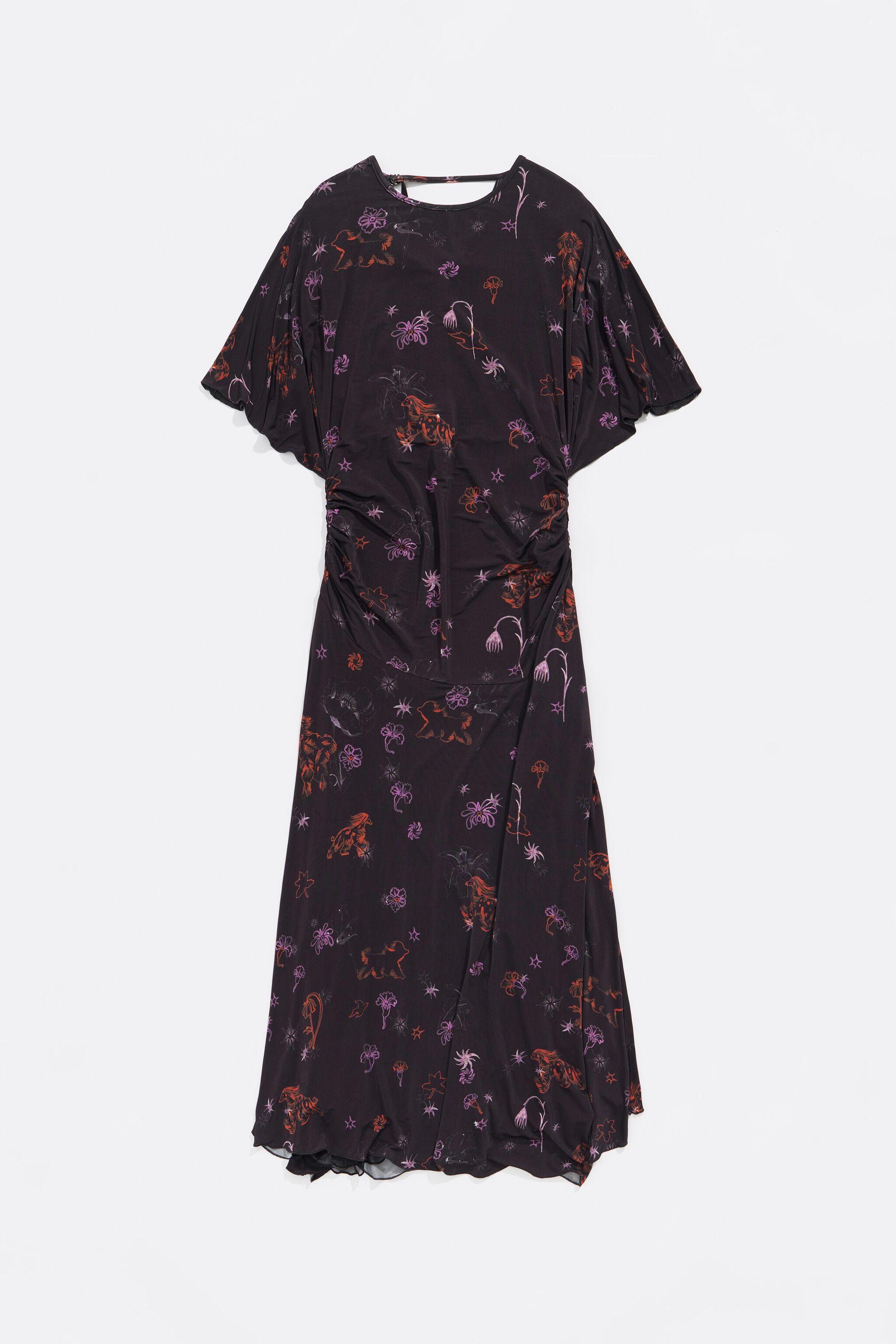 Long orange Fantasy dress