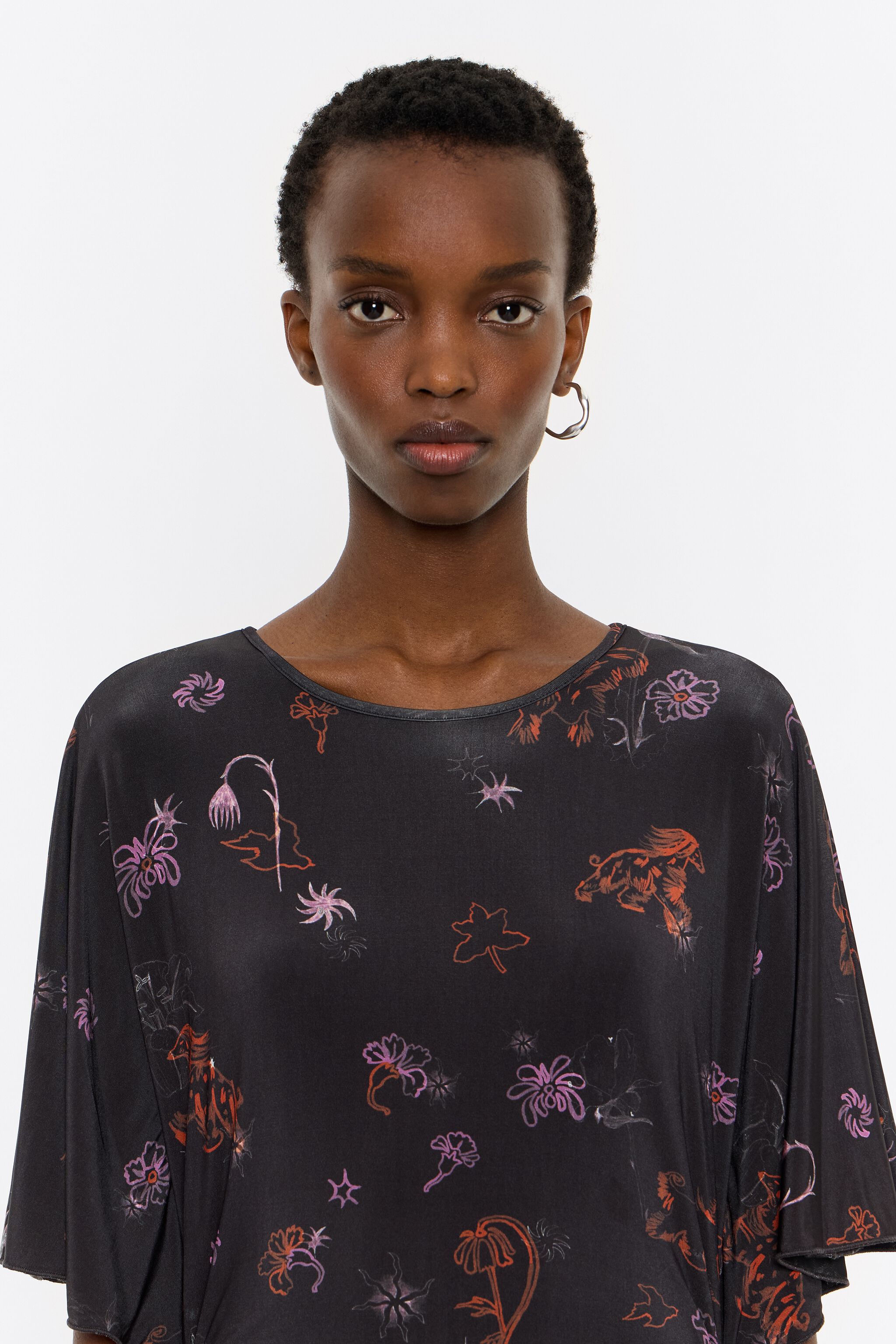 Long orange Fantasy dress