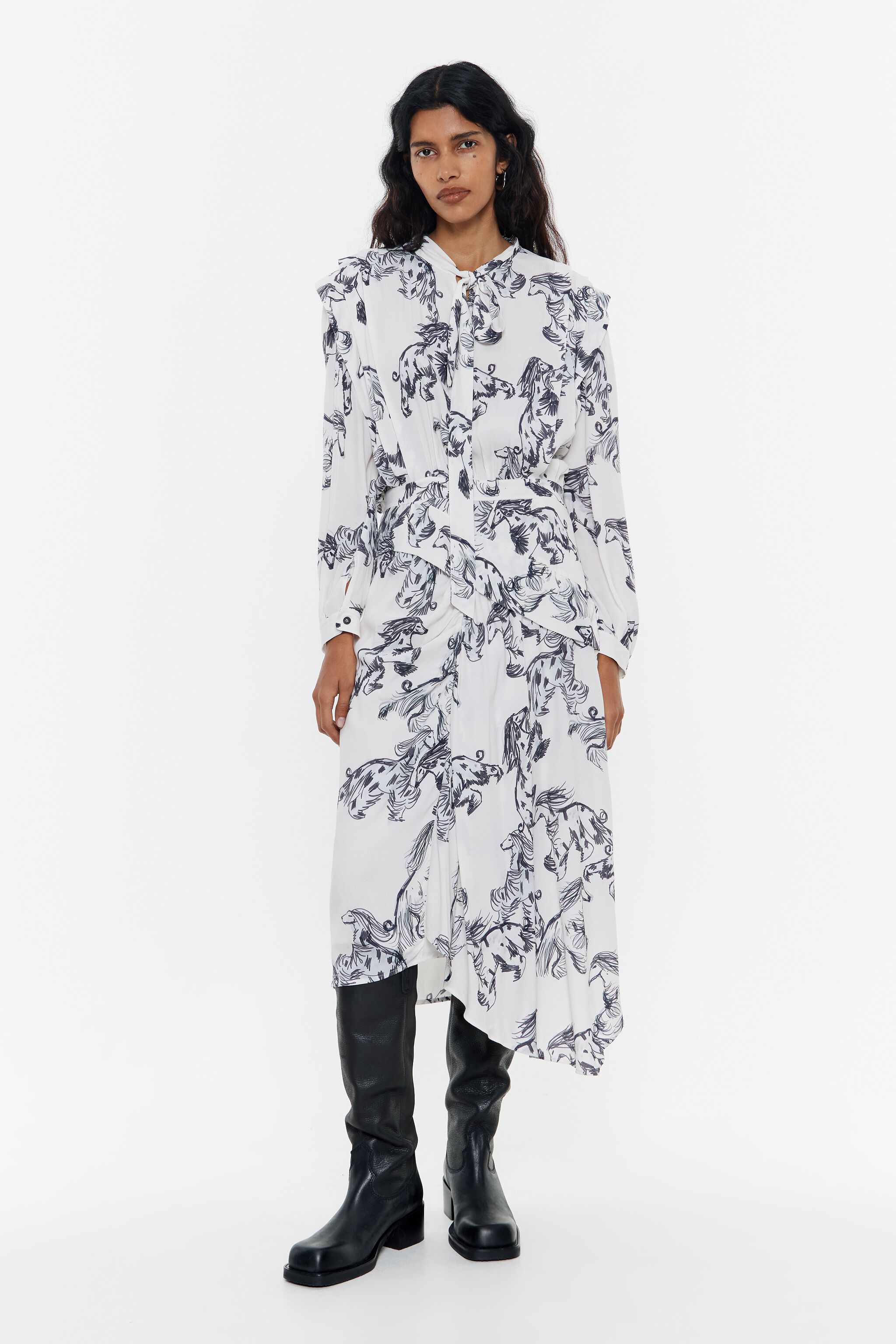 Gray Greyhound midi dress