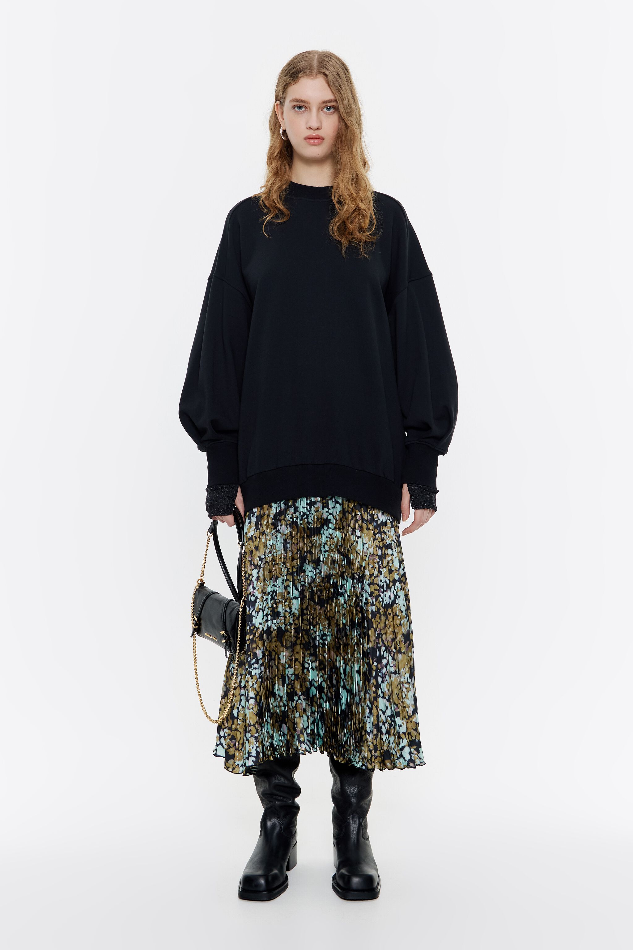 Ocher Leomimosa sweatshirt dress