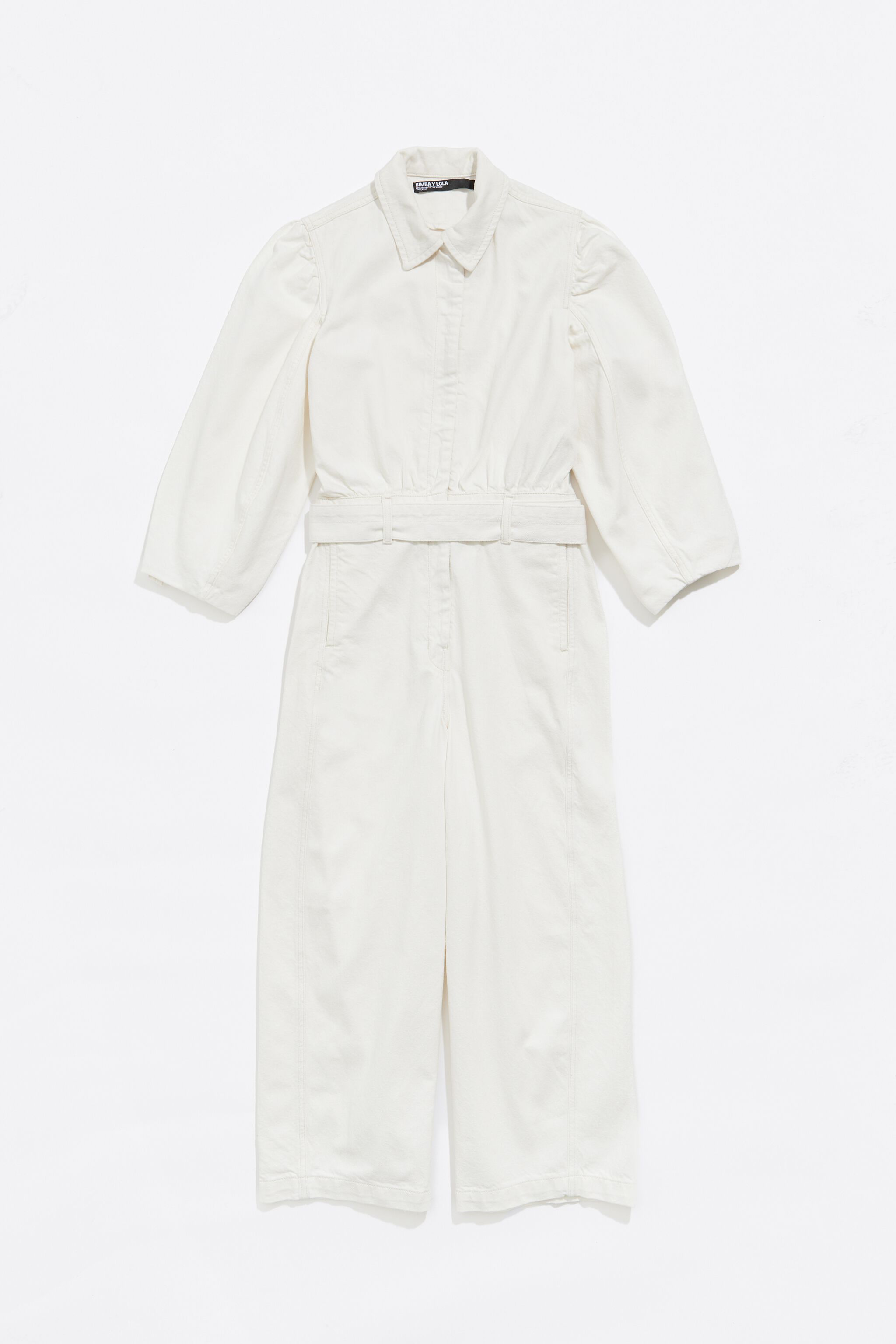 Ivory denim jumpsuit