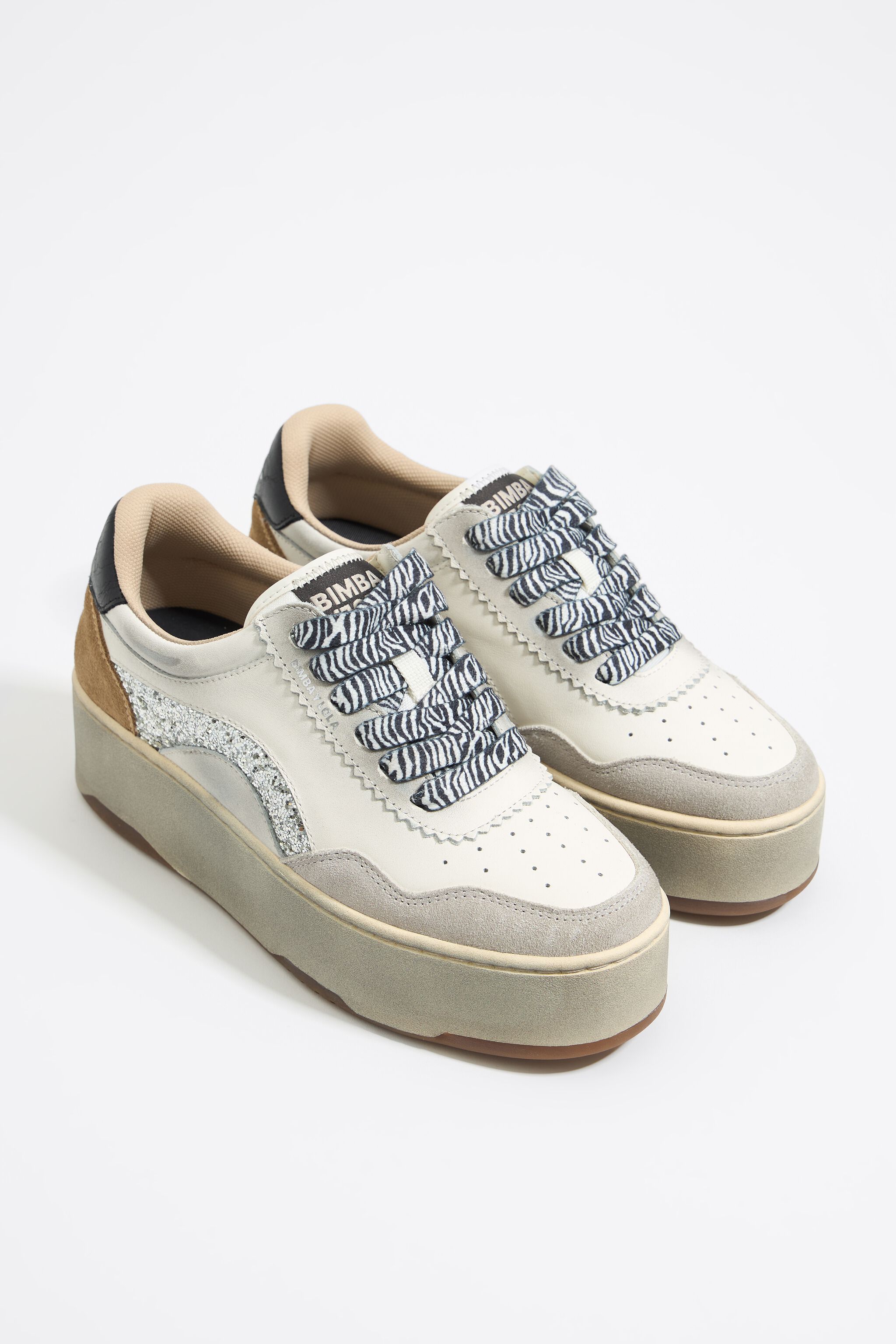 White leather 13 57 platform cupsole sneaker