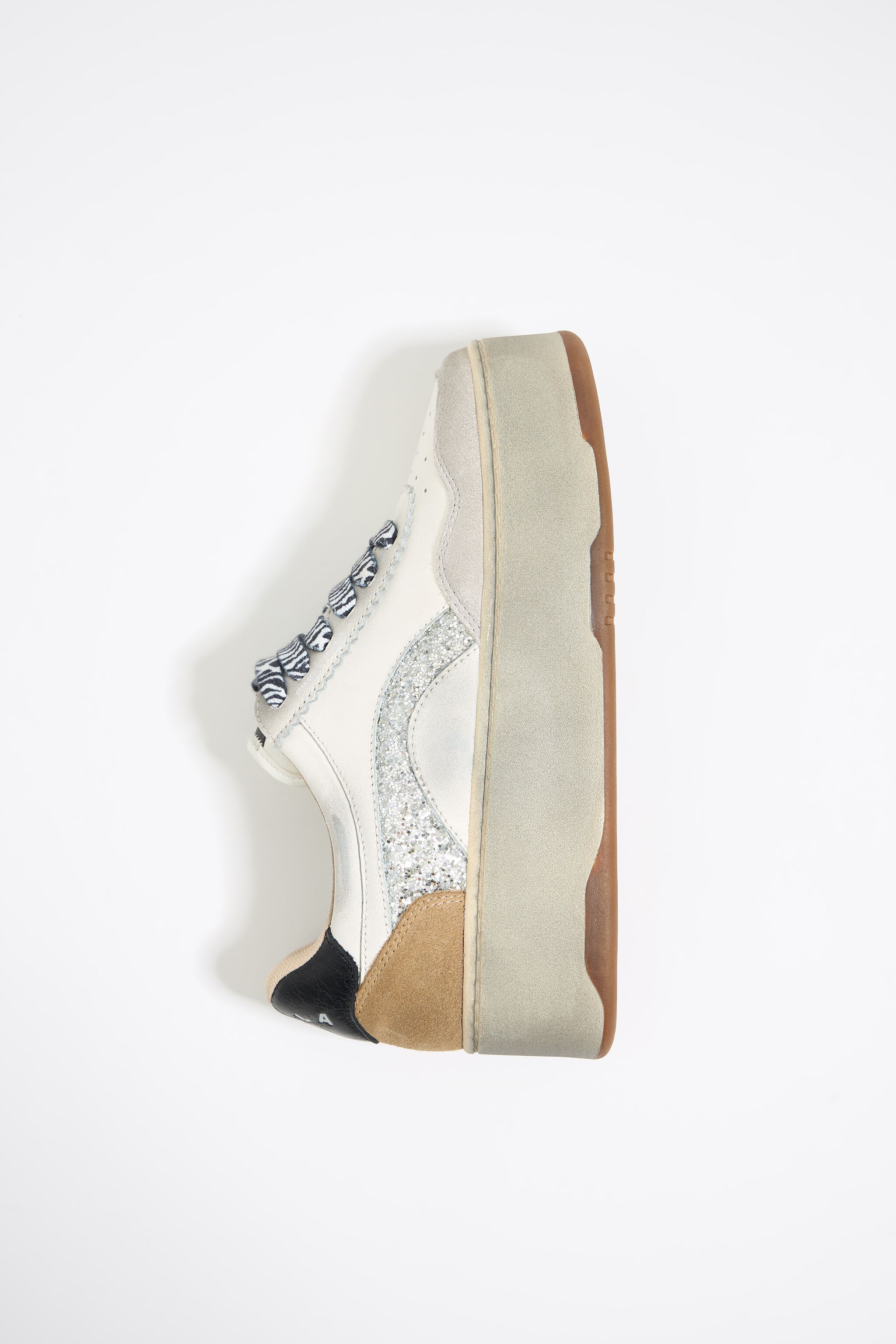 White leather 13 57 platform cupsole sneaker