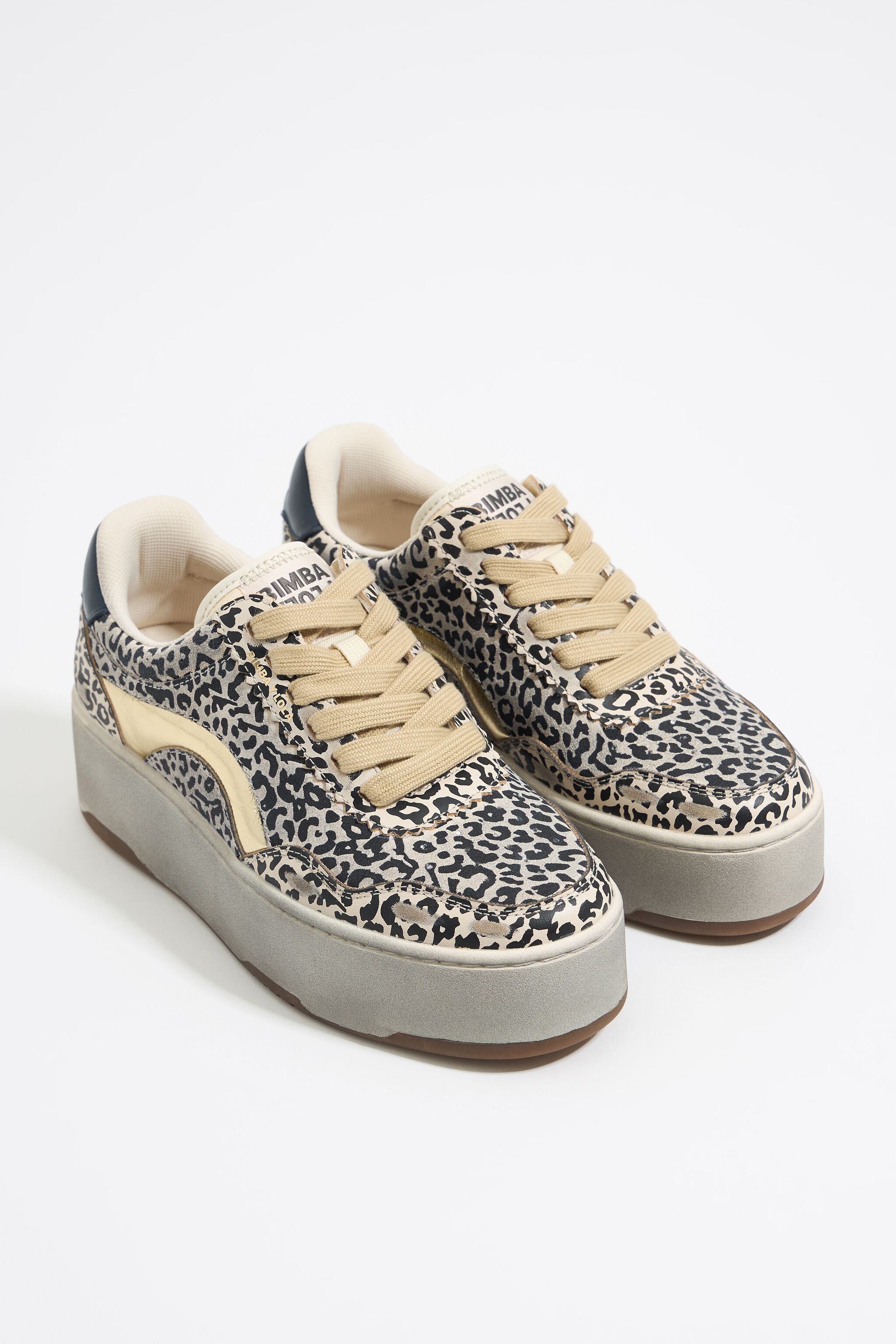 Beige Leopard print 13 57 platform cupsole sneaker