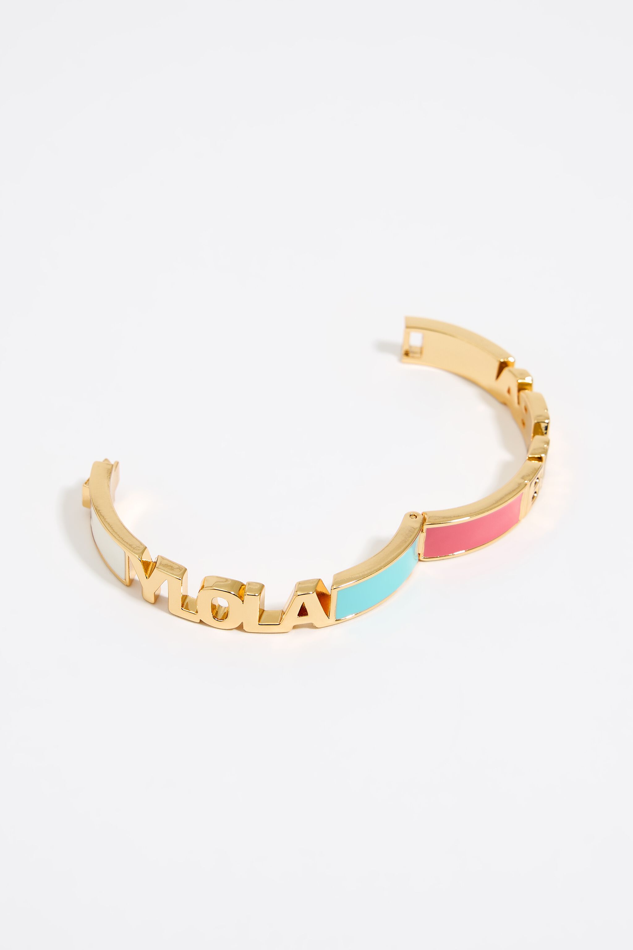 Multicolored enamel logo bracelet