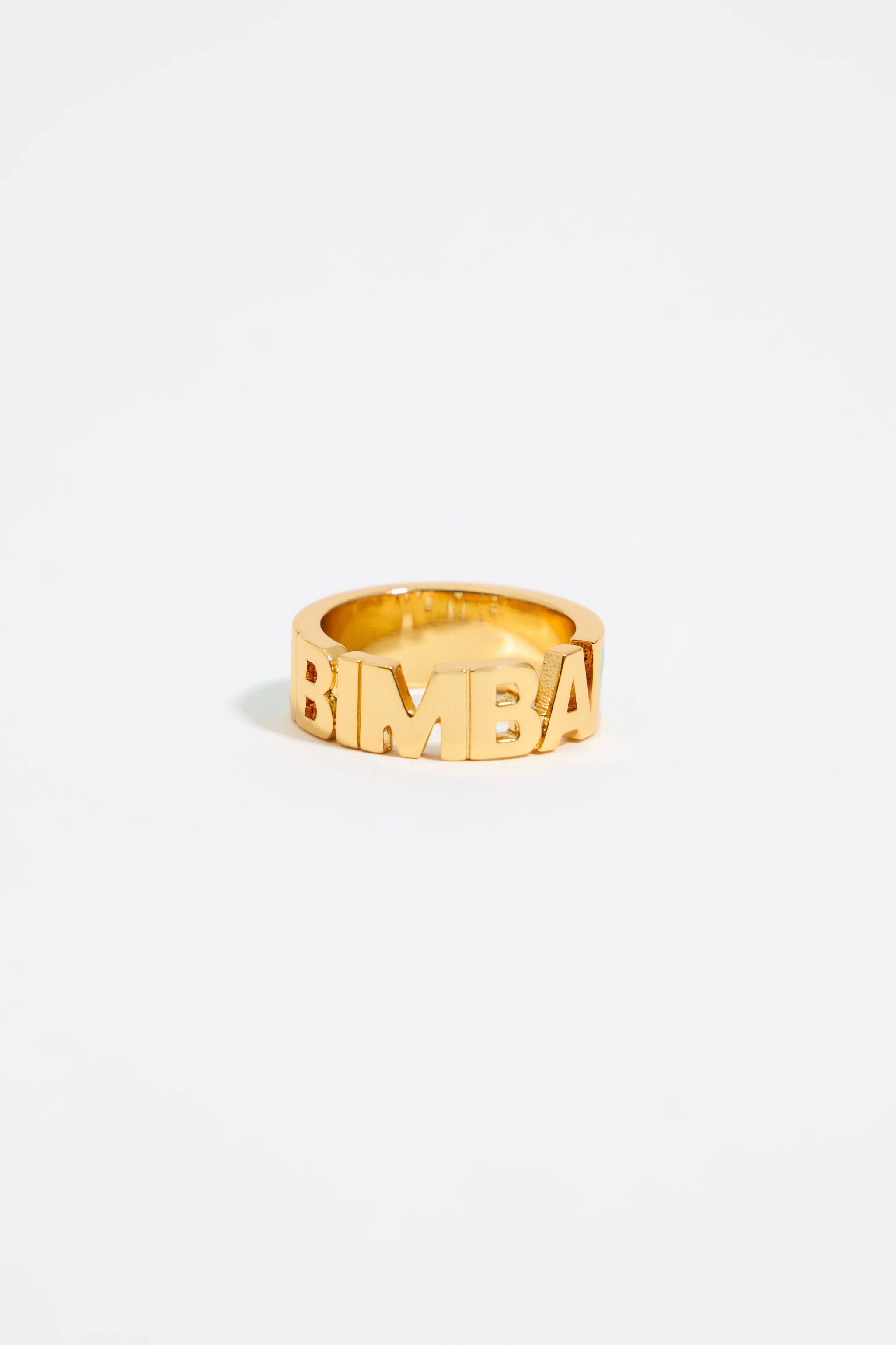 Black enamel logo ring