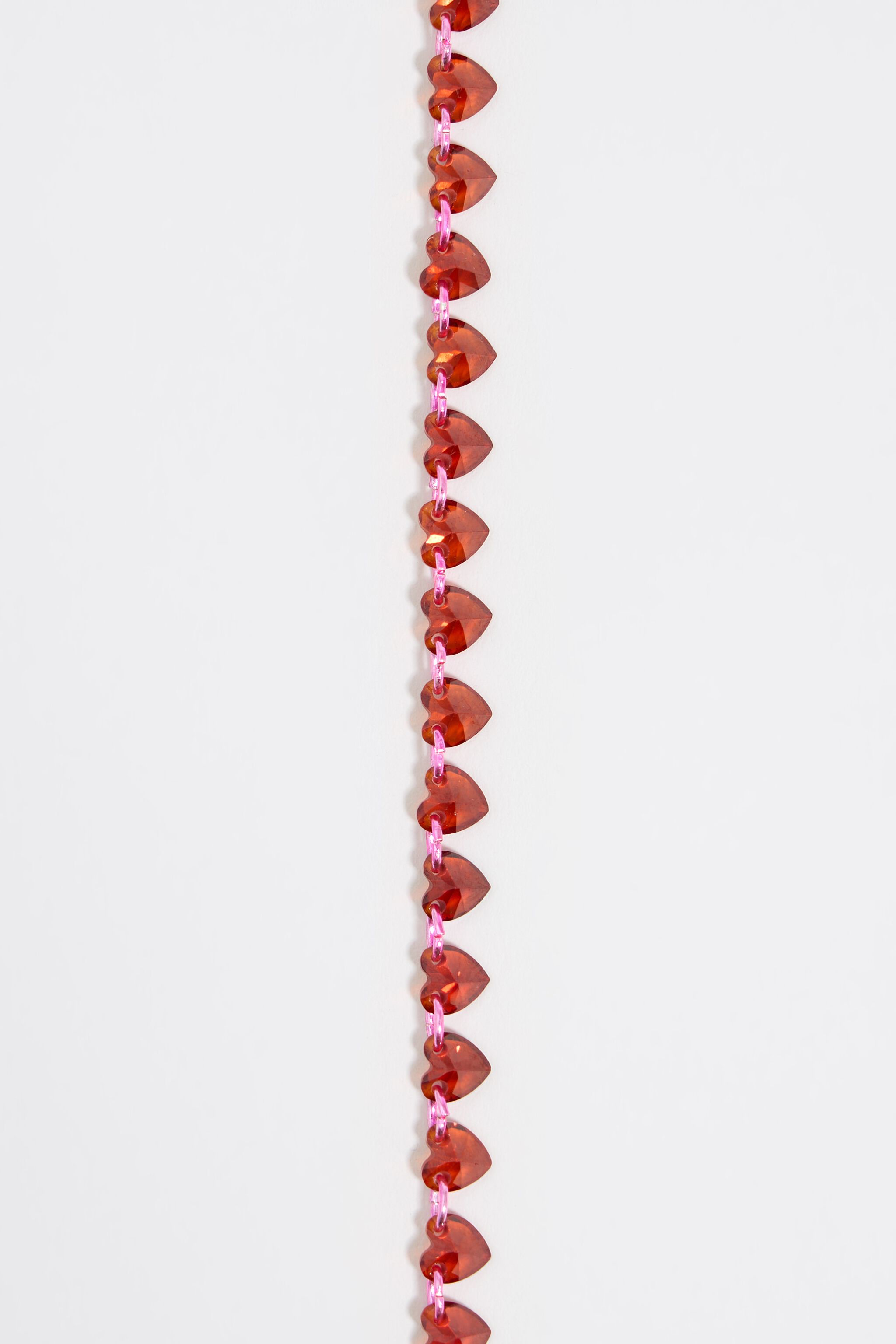 Pink hearts and crystals necklace