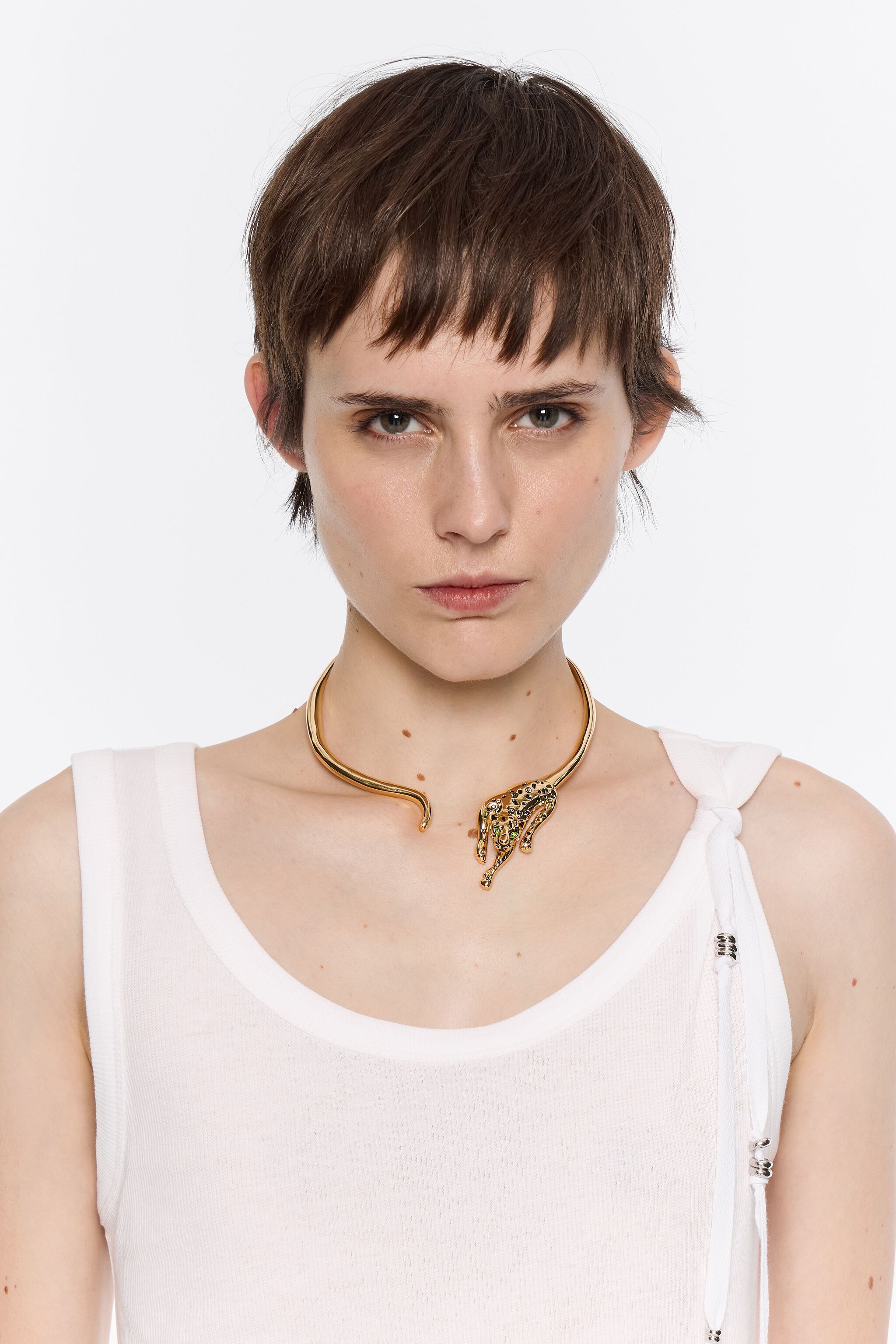 Gold and black choker